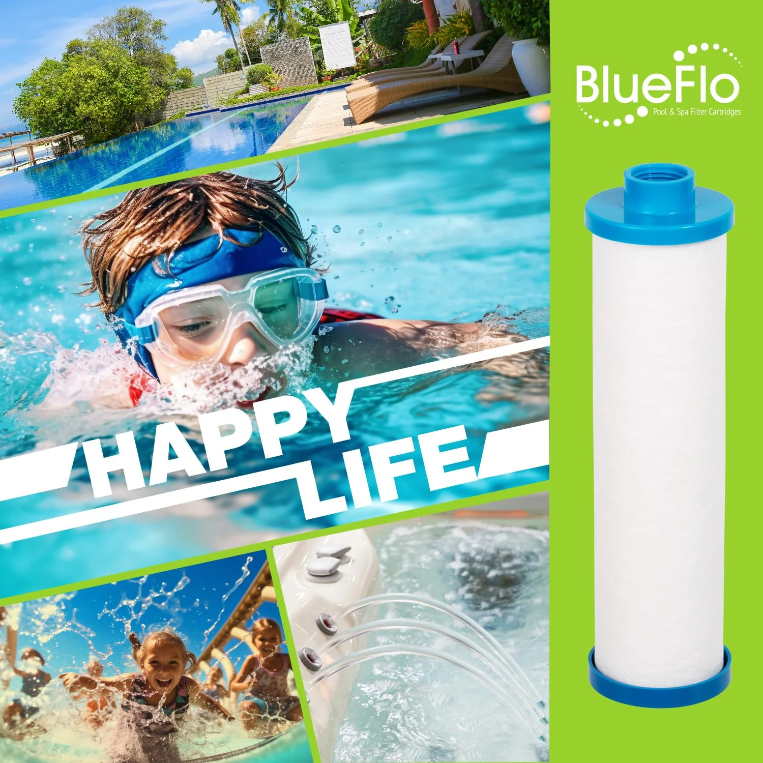 BLUEFLO Hot Tub Filter Disposable Pool and Spa, Garden Hose Pre Filter, Replaces for Filbur FC-3128, Pleatco PPS2100, PP6903, 1 Pack - Image 3
