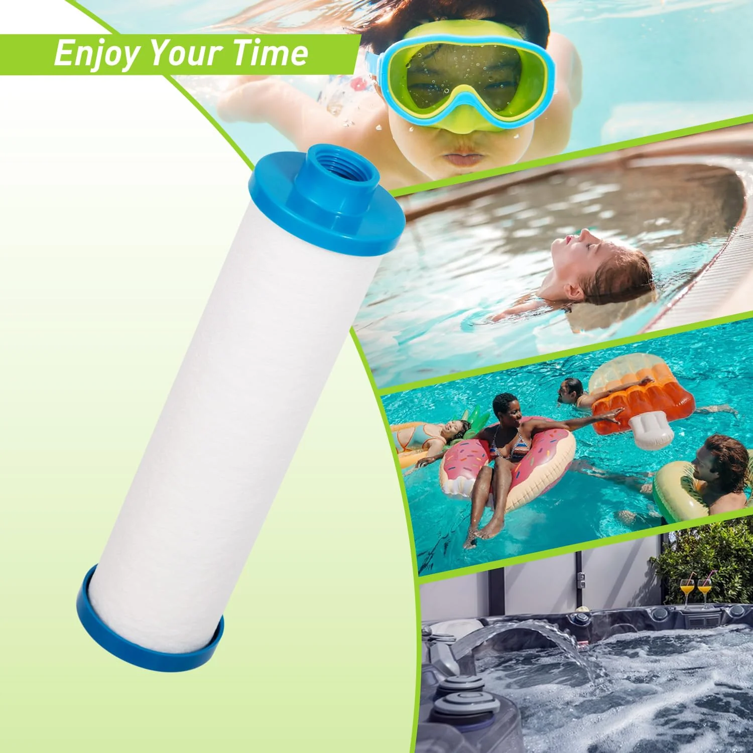 BLUEFLO Hot Tub Filter Disposable Pool and Spa, Garden Hose Pre Filter, Replaces for Filbur FC-3128, Pleatco PPS2100, PP6903, 1 Pack - Image 4
