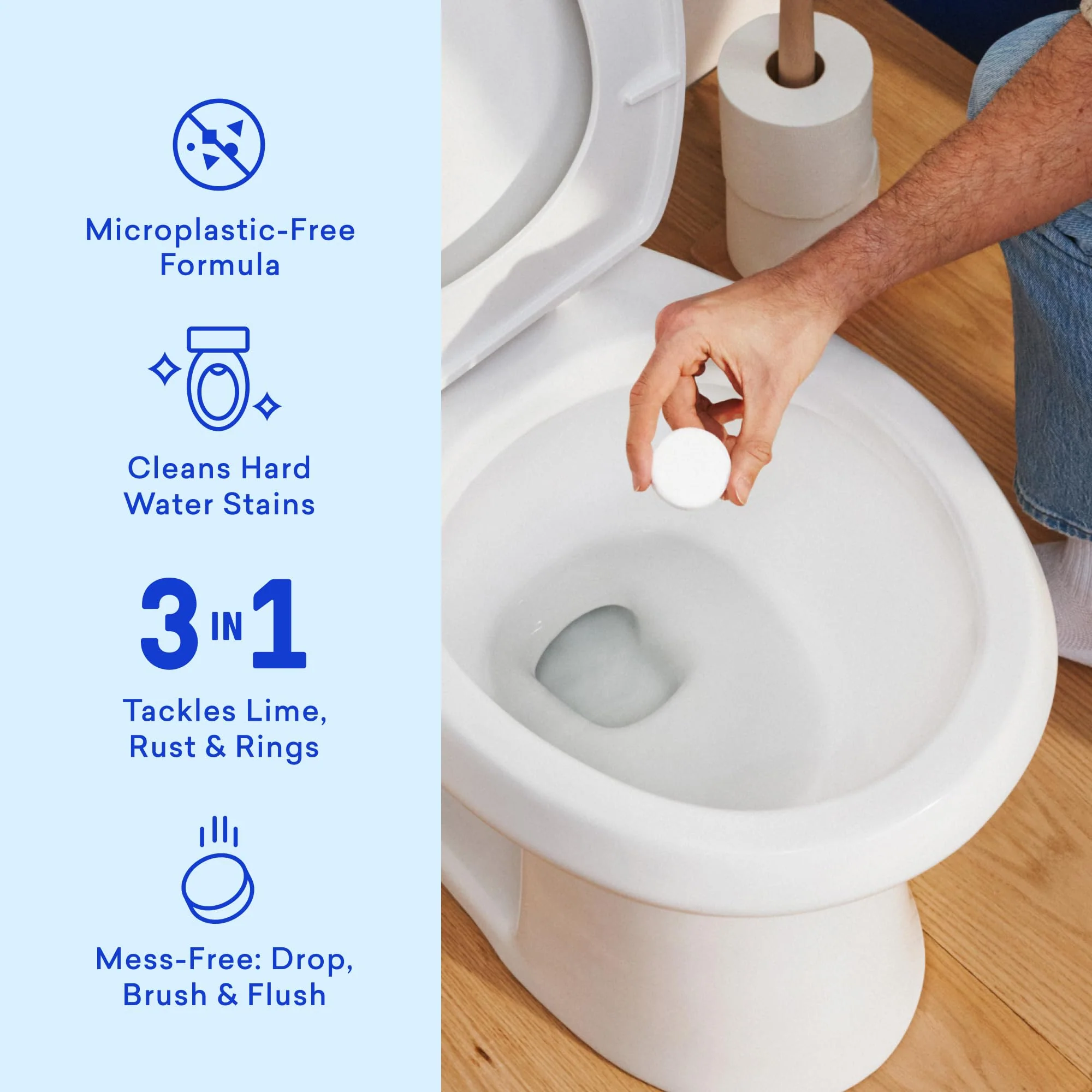 BLUELAND Toilet Bowl Cleaner Tablets, Starter Set, 14 Count with Tin, Lemon Cedar, Plastic-Free, No Harsh Chemicals, Plant-Based - Image 9