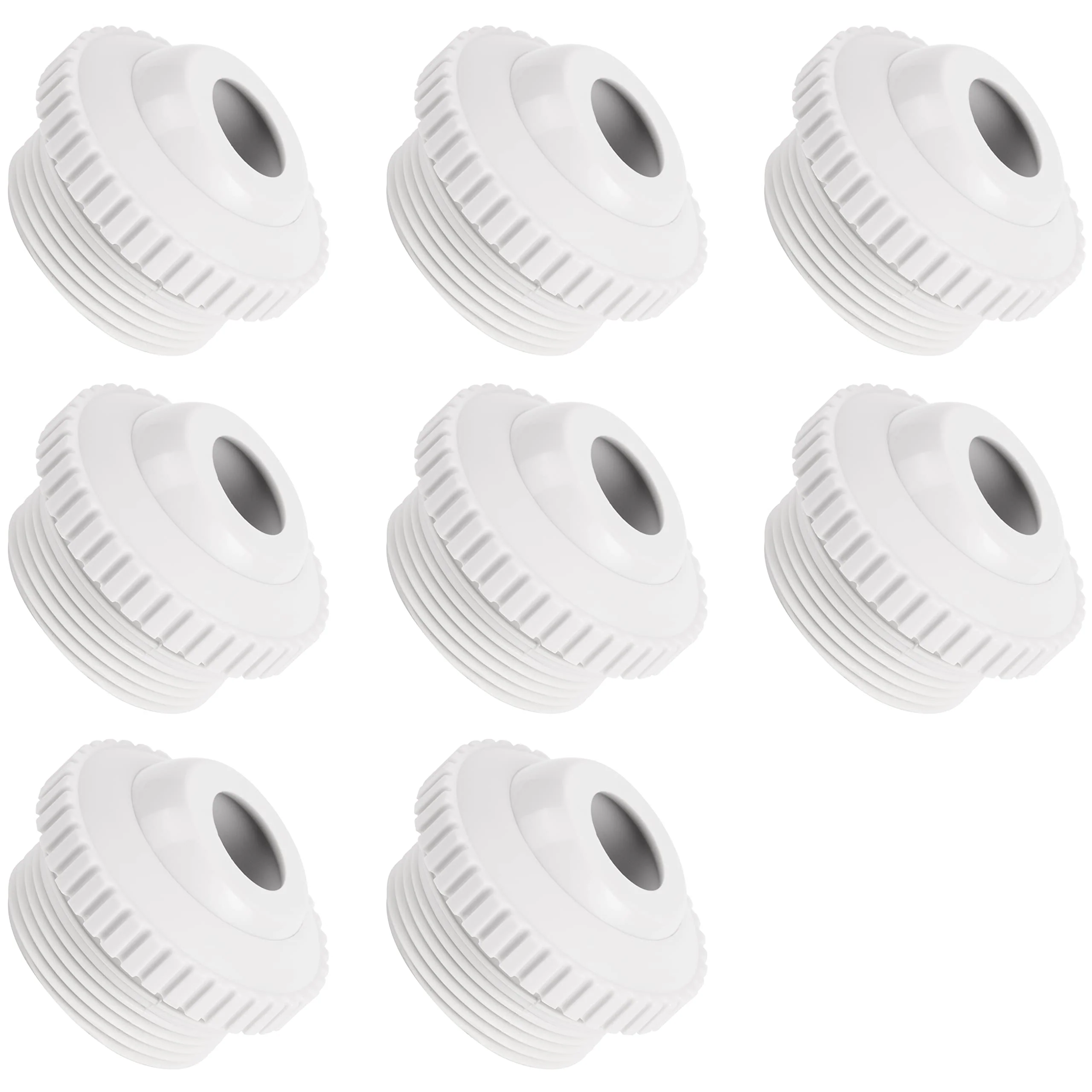 BlueStars Upgraded Pool Jet Nozzles SP1419D Directional Flow Hydrostream Return Jet Compatible with Adjustable 3/4" Opening Rotating Eyeball and 1-1/2 Inch MIP Thread - PACK OF 8