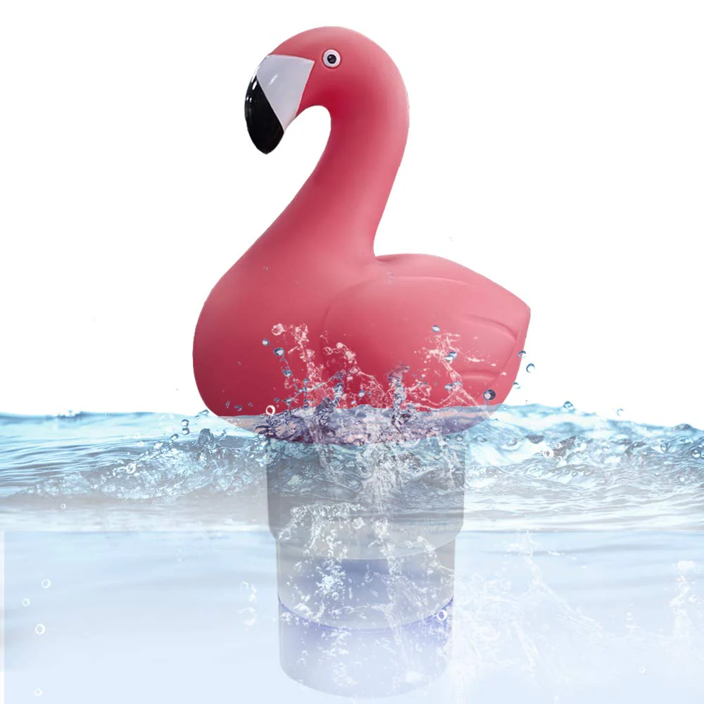 Blufree Chlorine Floater, Floating Chlorine Dispenser, Cute Animal Floating Pool Chlorinator Basket for Chemical Tablets Fits 3 Inch Tabs Bromine Holder Used for Pool Spa
