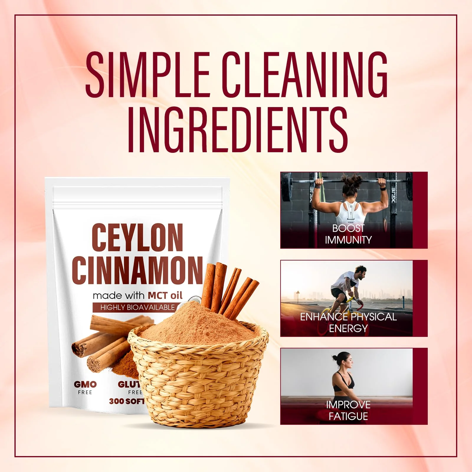 BnPnCn Lirae Ceylon Cinnamon Softgels,300 Softgels Equivalent with Mct Oil,Extra Strength Cinnamon Supplements,Non-GMO, Gluten Free (1) - Image 7