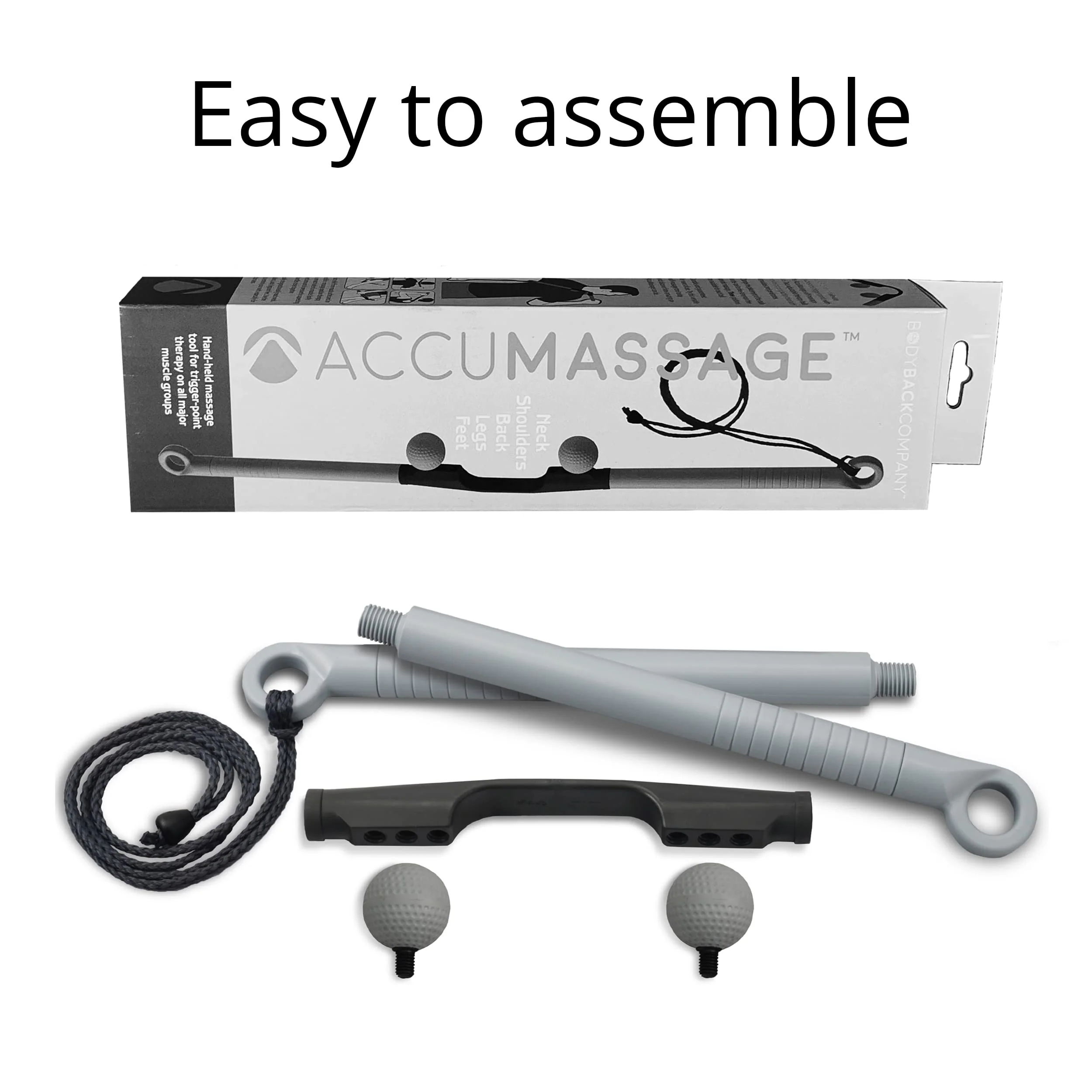 Body Back AccuMassage - Dual Pressure Point Massage Tool & Massage Hammer - 2 in 1 Design - Shiatsu Neck Massager Tool, Golf Ball Percussion Massager for Deep Tissue - Image 5