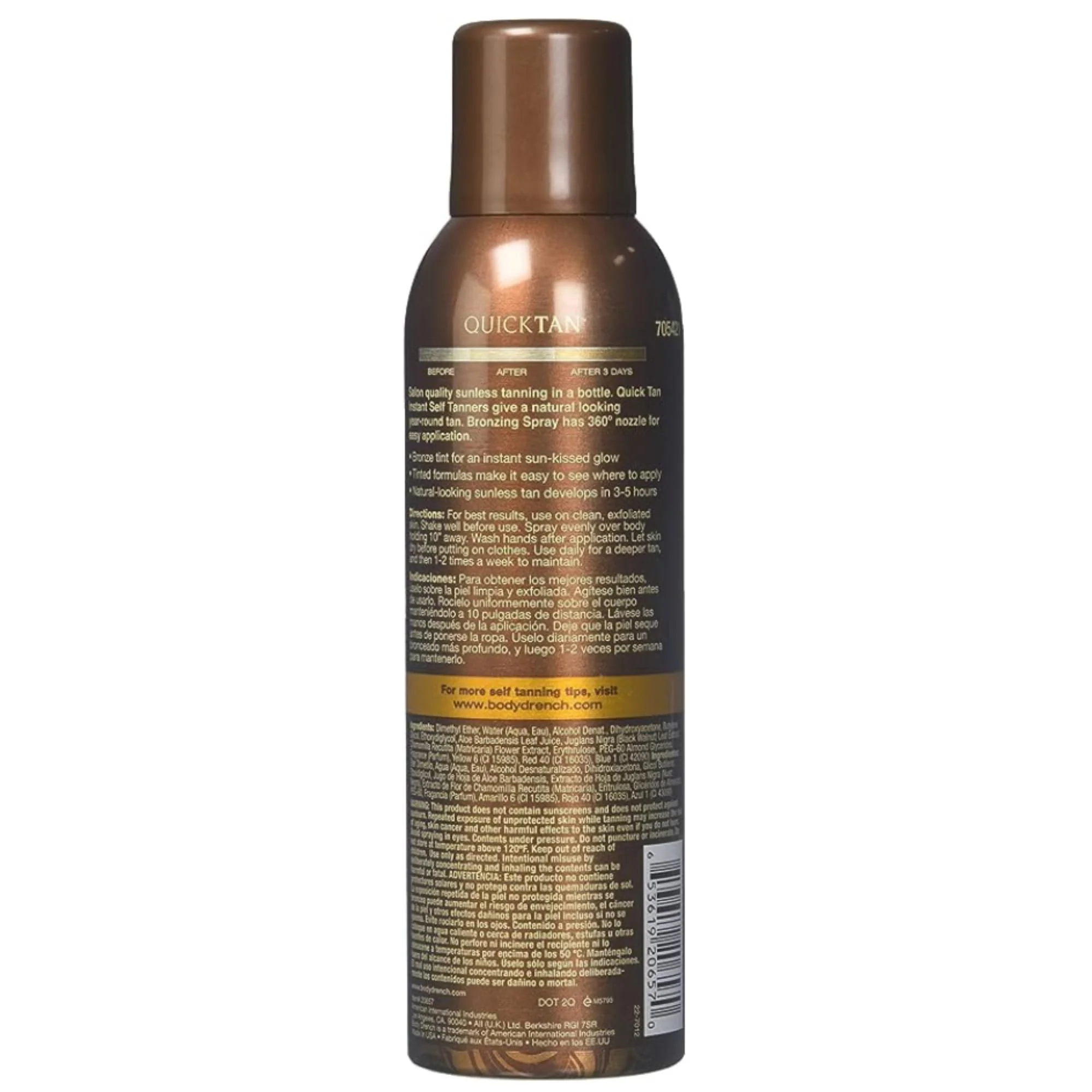 Body Drench Quicktan Quick Tan Bronzing Spray Medium Dark (The Perfect Ultra Bronzing Self-tanner a Fast-drying Formula) - Size 6 Oz / 170g (Pack of 2) - Image 4