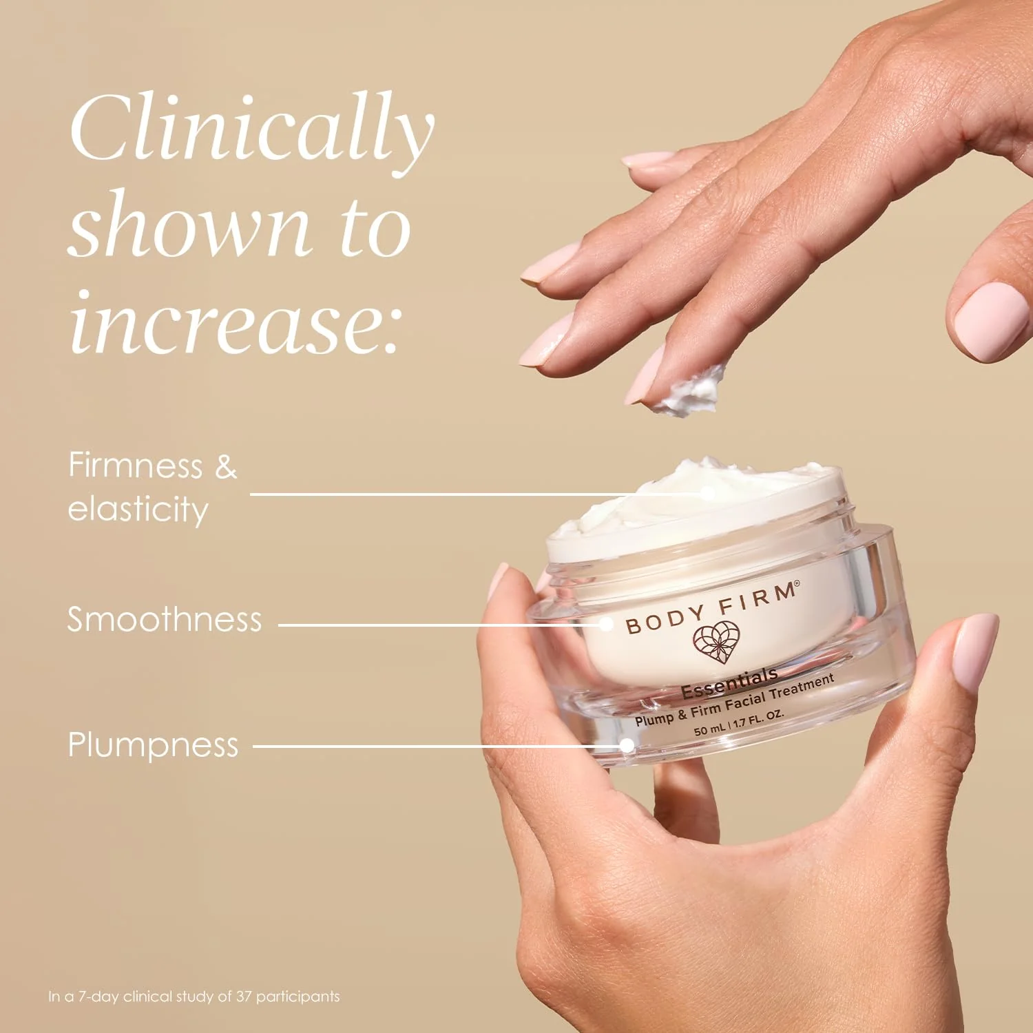 BODY FIRM Crepe Erase Plump & Firm Facial Treatment, Anti-Aging Skin Care, Hydrating Face Moisturizer, Night Cream for Face and Neck, Moisturizing and Firming, Supports Wrinkle & Crepe Skin, 1.7 fl oz - Image 10