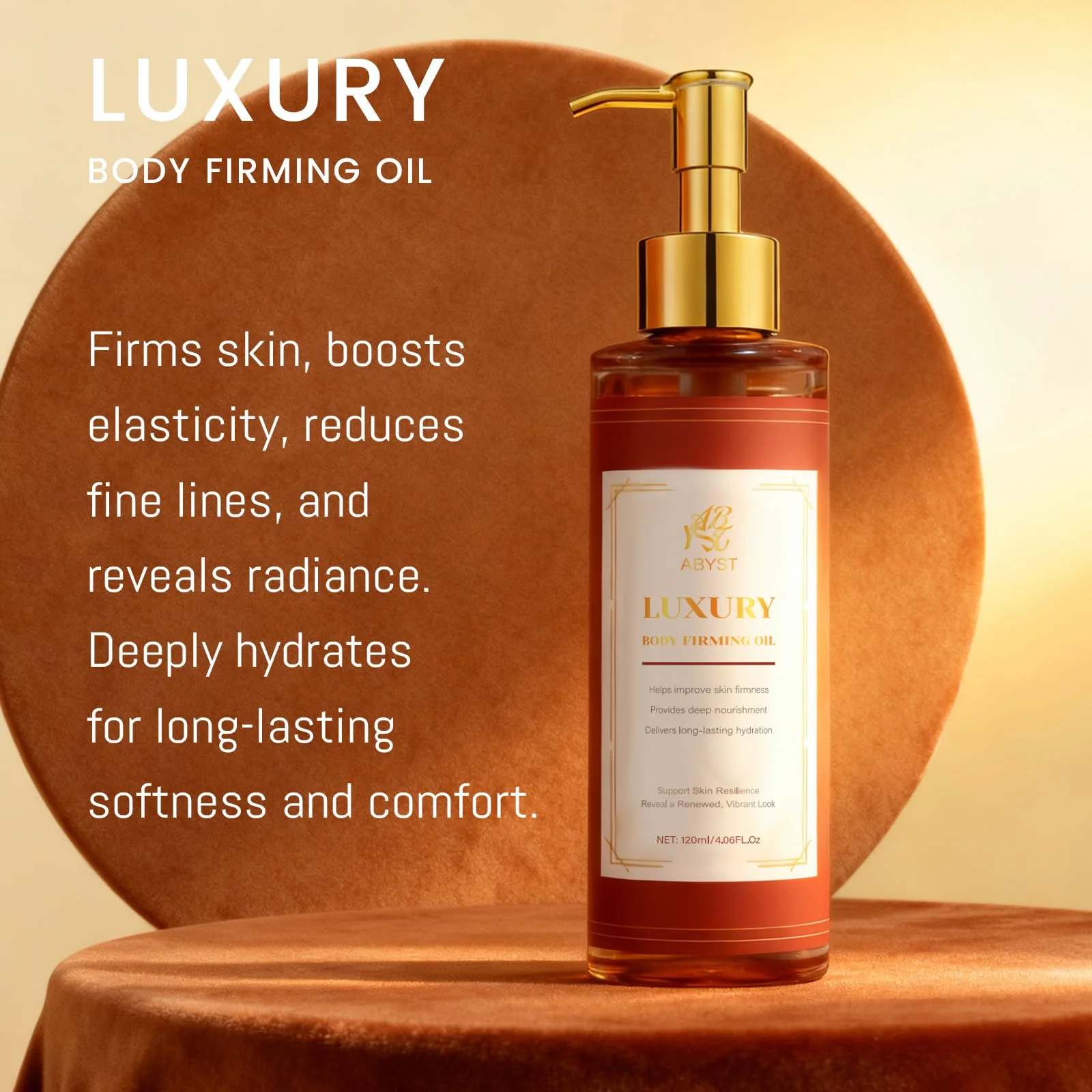 Body Firming Oil - Luxury Toning & Tightening Treatment for Crepey Skin - Hydrating, Nourishing Elixir to Improve Skin Texture & Elasticity - 120ml (1) - Image 3