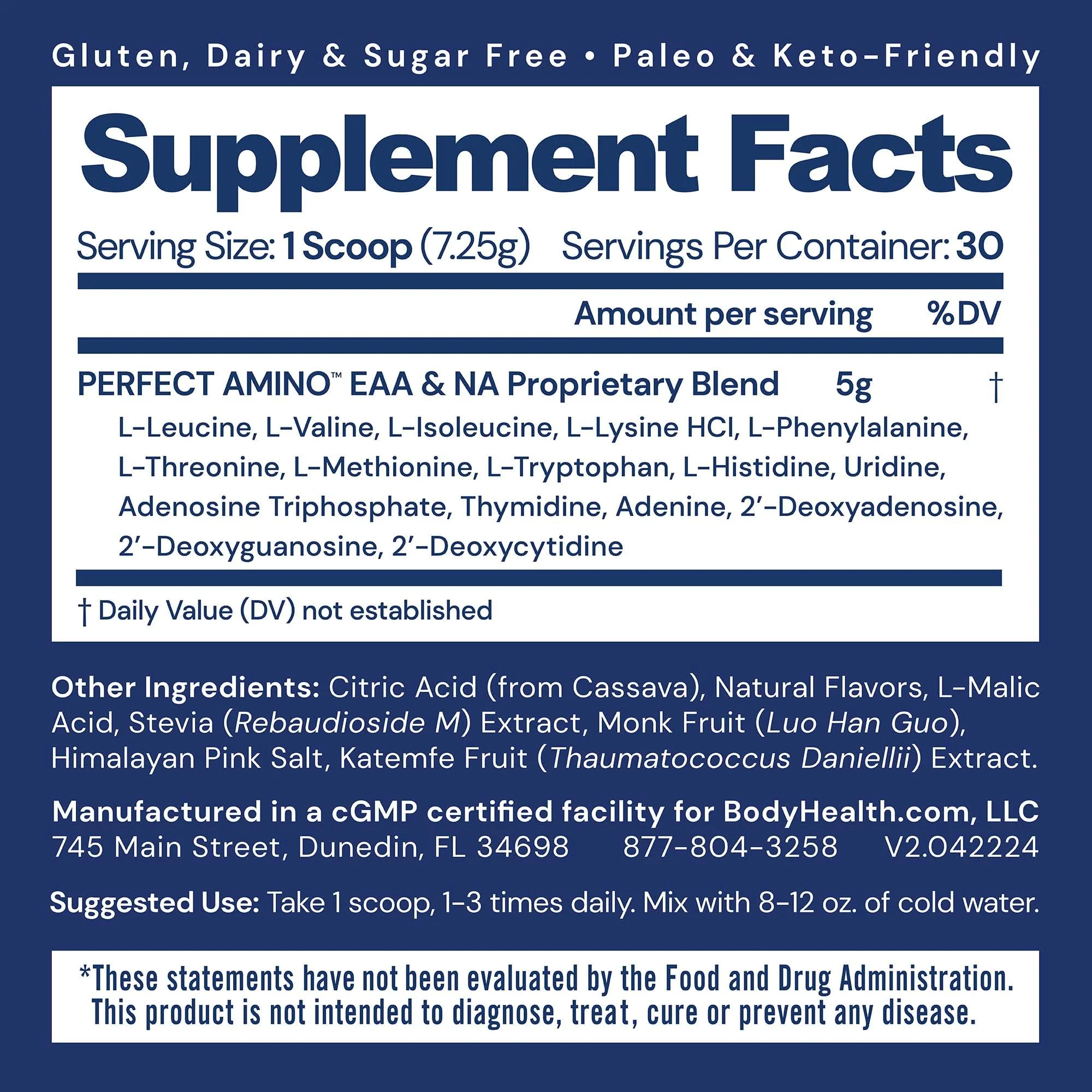 BodyHealth PerfectAmino Powder - BCAA and EAA Powder for Pre and Post Workout - Amino Acid Energy Drink for Men and Women to Support Lean Muscle and Recovery - Strawberry - 120 Servings - Image 2