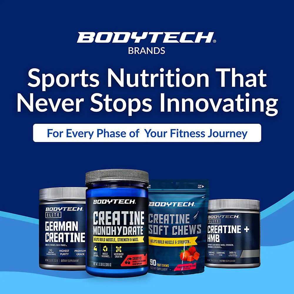 BodyTech 100% Pure Creatine Monohydrate Powder - Micronized for Maximum Absorption - Supports Muscle Strength & Power Output - Cherry Ice (13.58 oz, 55 Servings) - Image 8