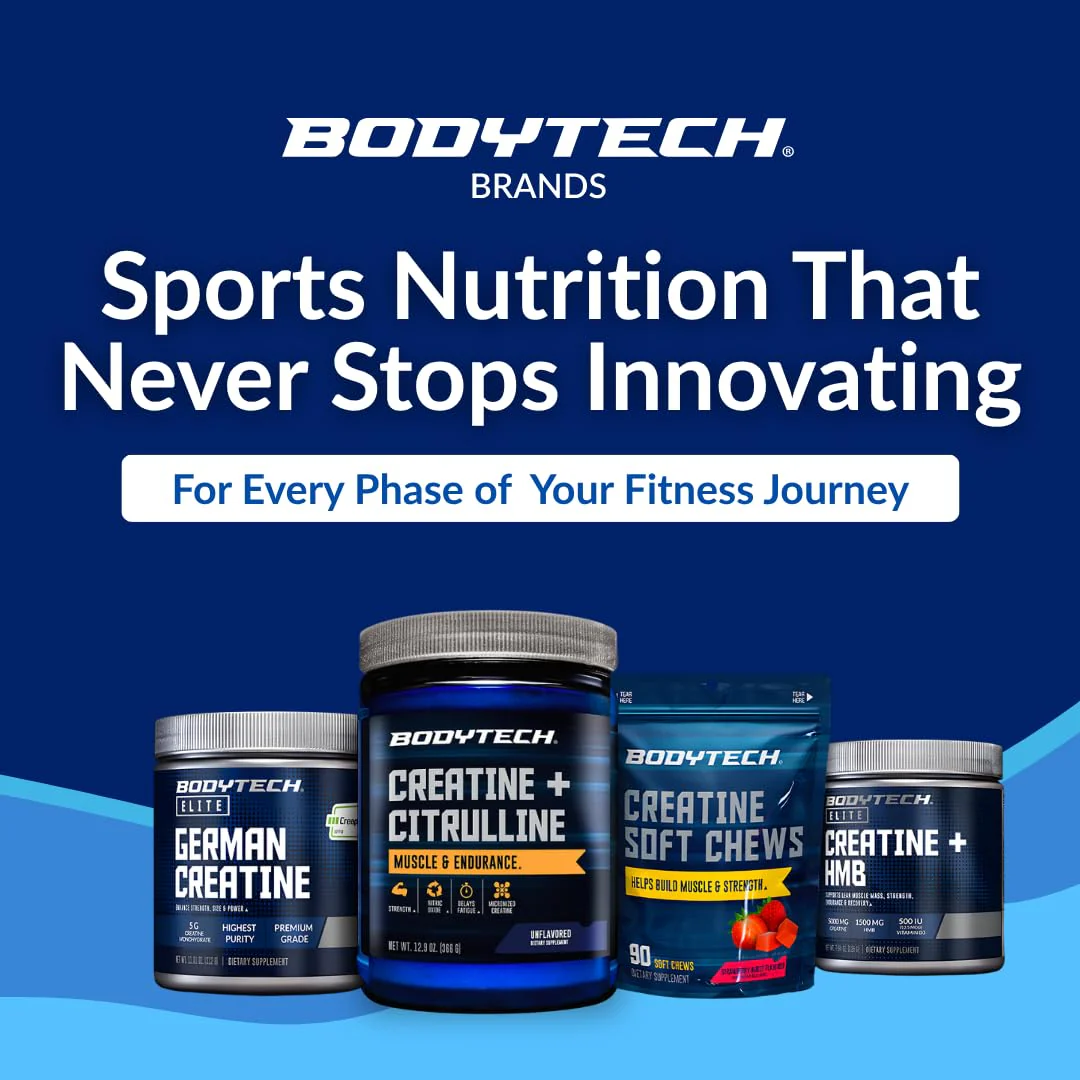 BodyTech Creatine + Citrulline Powder, Supports Strength, Pumps & Endurance, Pre Workout Supplement for Men & Women, Unflavored, 12.9 Oz, 30 Servings - Image 8