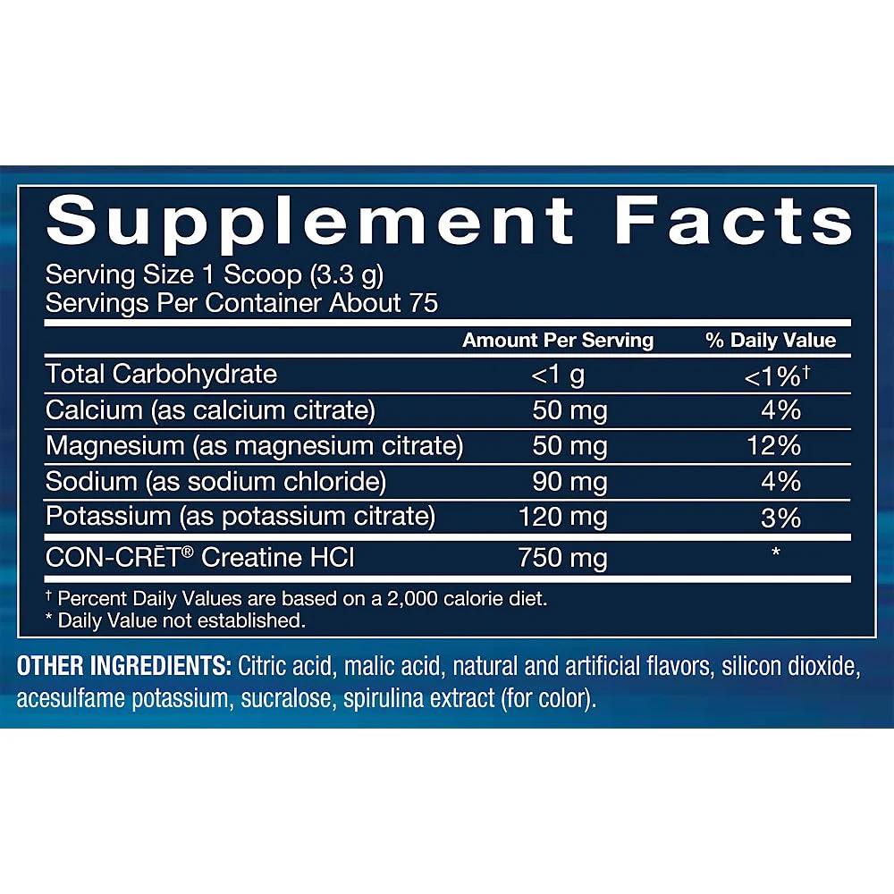 BodyTech Creatine HCl + Electrolytes Powder, Highly Water-Soluble Creatine with Electrolyte Minerals, Supports Hydration and Performance, Rocket Pop Flavor, 8.8 oz, 75 Servings - Image 2