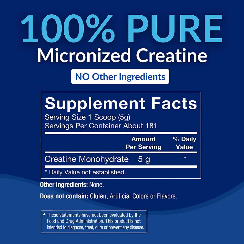 BodyTech Creatine Monohydrate Powder, Unflavored Micronized Creatine Formula for Men and Women, 5g per Serving, Pre Workout & Post Workout Supplement, Gluten Free, Sugar Free, 31.9 Oz, 181 Servings - Image 3