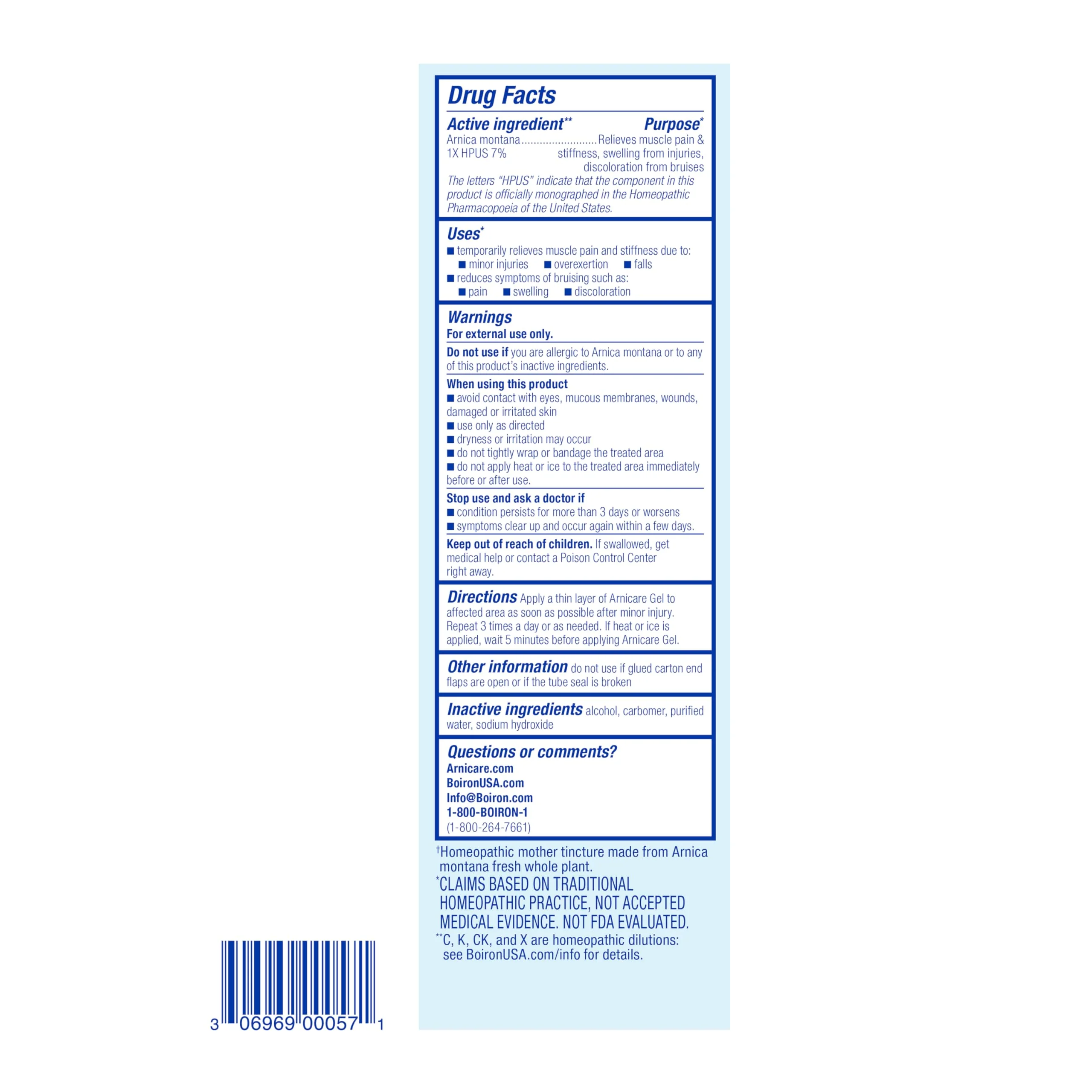 Boiron Arnicare Gel for Relief of Joint Pain, Muscle Pain, Muscle Soreness, and Swelling from Bruises or Injury - Non-greasy and Fragrance-Free - 4.2 oz - Image 7