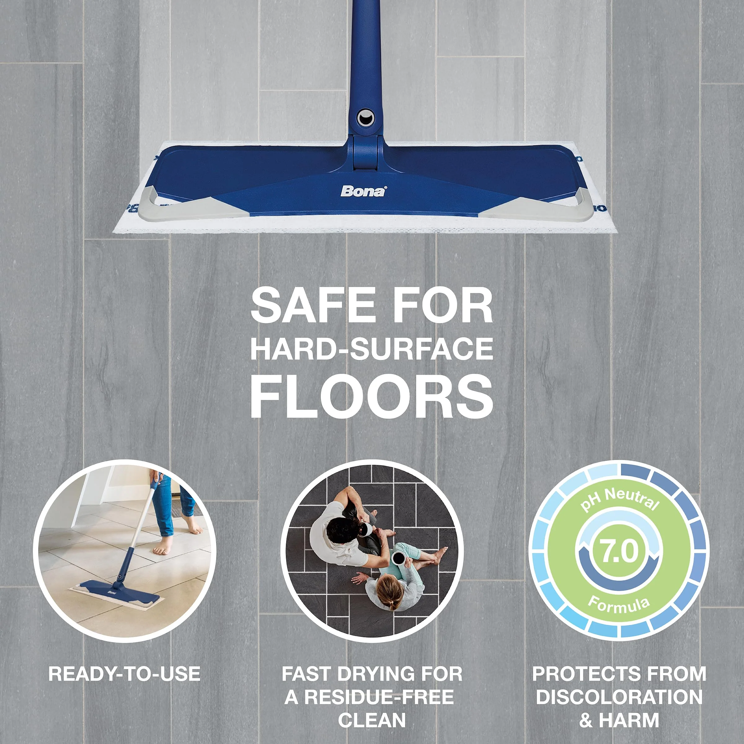 Bona® Disposable Wet Cleaning Pads for Hard-Surface Floors, Lemon Mint Scent 12 Count (Pack of 2) - Image 5