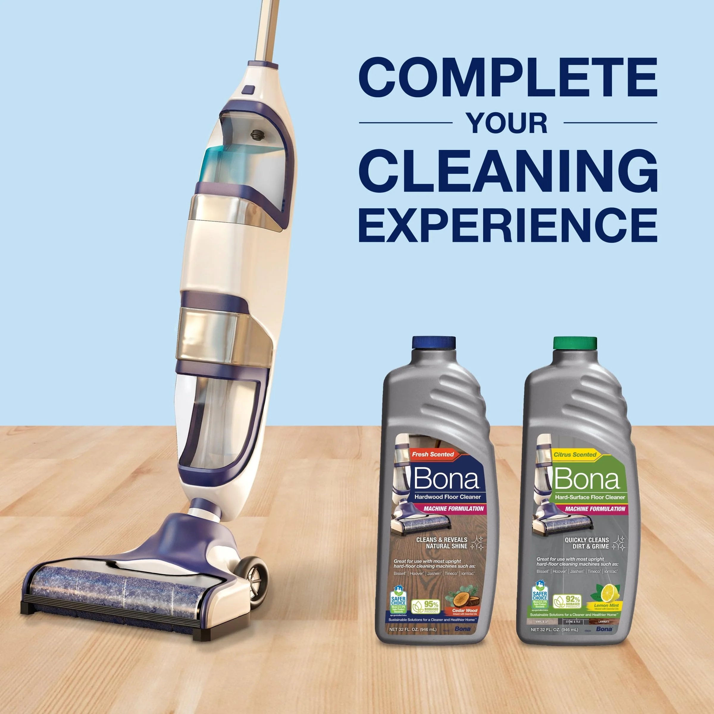Bona® Hardwood Floor Cleaner - Hard-Floor Cleaning Machine Formulation - 32 fl oz - Cedar Wood - Image 2
