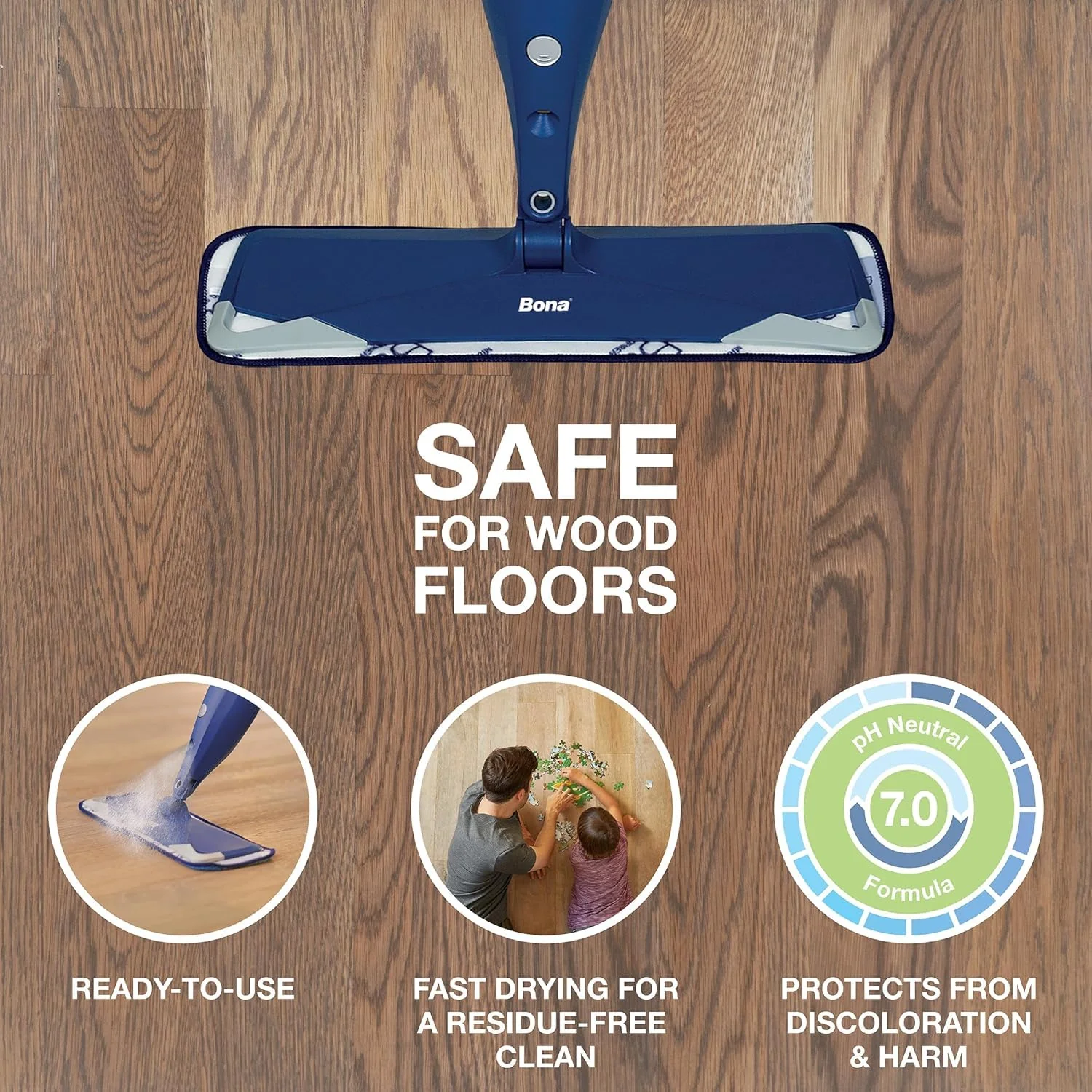 Bona Hardwood Floor Cleaner Refill, 128 fl oz, Unscented, Refill for Spray Mops and Bottles, Residue-Free Floor Cleaning Solution for Wood Floors - Image 5