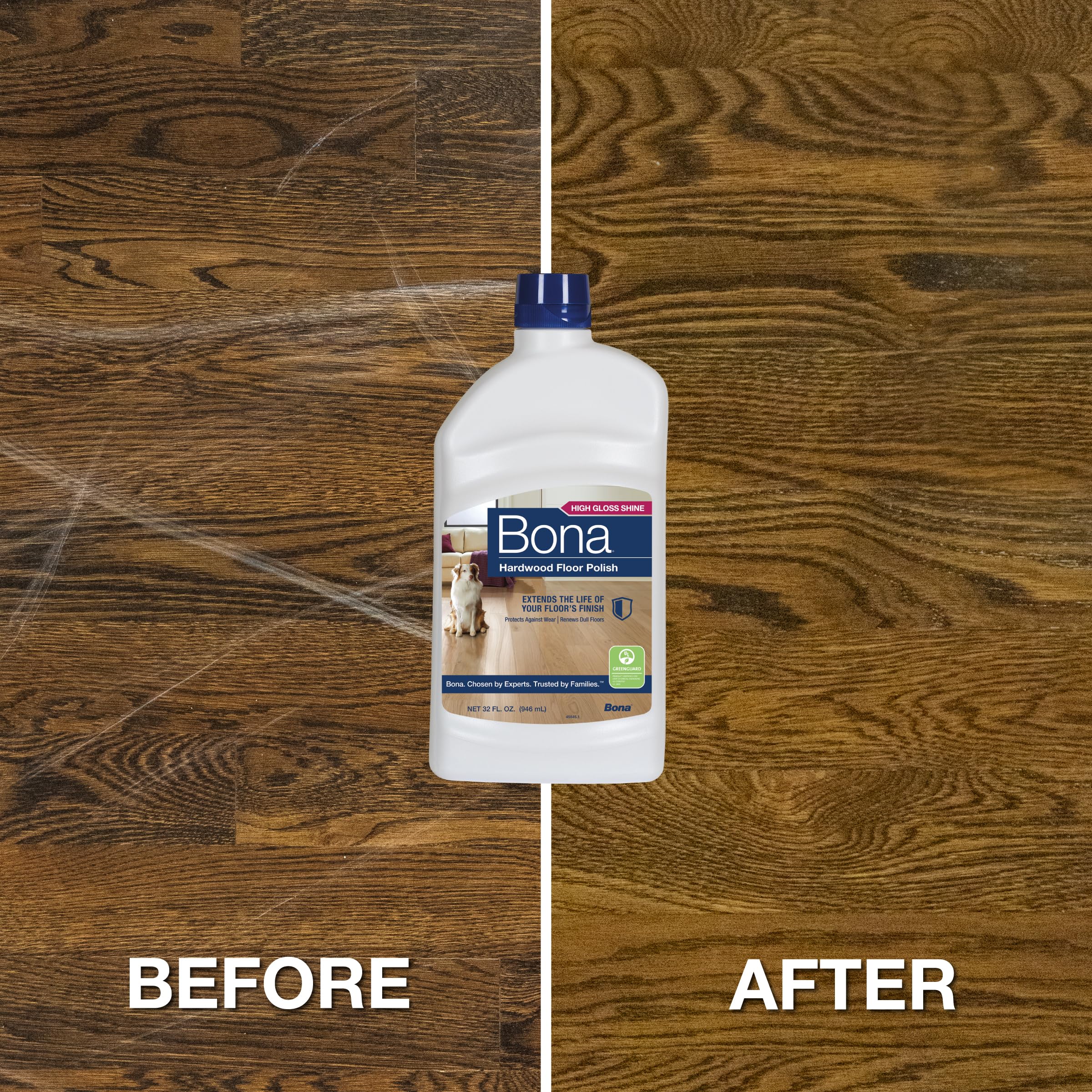 Bona Hardwood Floor Polish - 32 fl oz - High Gloss Shine - Polish for Wood Floors - Protects and Renews Dull Flooring - Covers 500 sq ft - Image 5