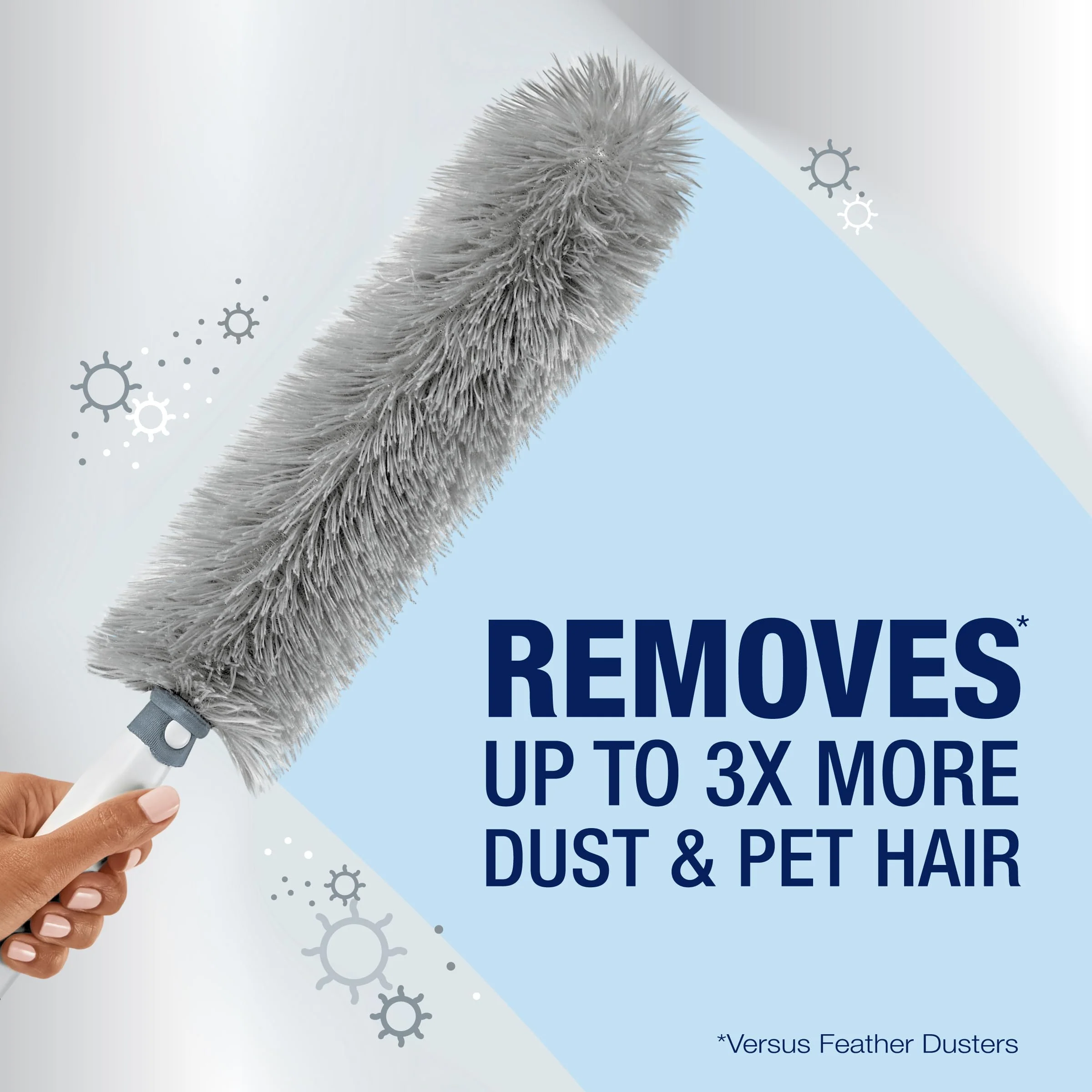 Bona High Performance Dusting System - 1 Compact Handle, 5 Disposable Dusters, & 1 Reusable Duster - Compact Dusting Kit Removes Dust & Pet Hair - Image 3