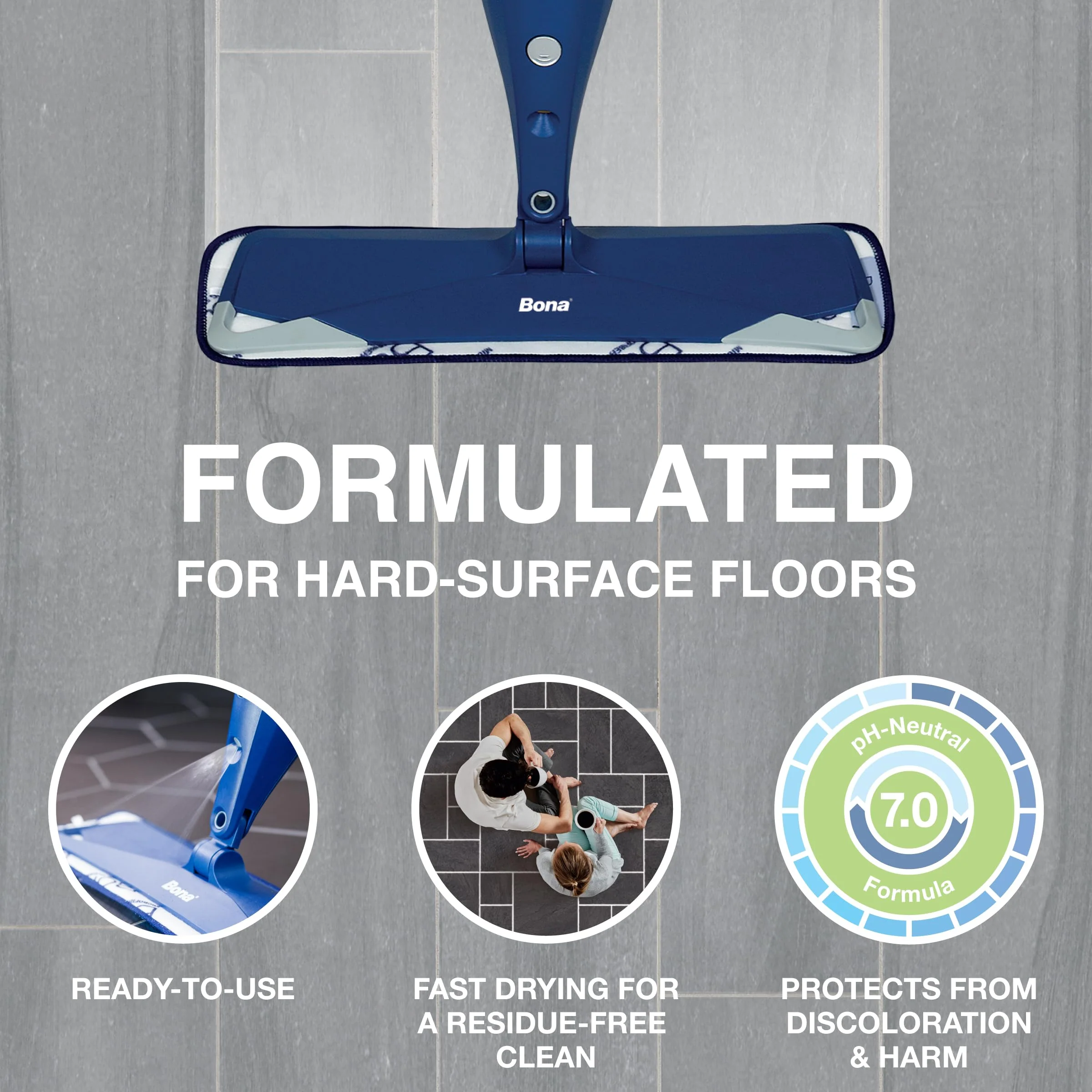 Bona Multi-Surface Floor Cleaner Refill - 128 fl oz - Lemon Mint - Residue-Free Floor Cleaning Solution refill for Spray Mop and Spray Bottles - For Use on Stone, Tile, Laminate, and Vinyl Floors - Image 5