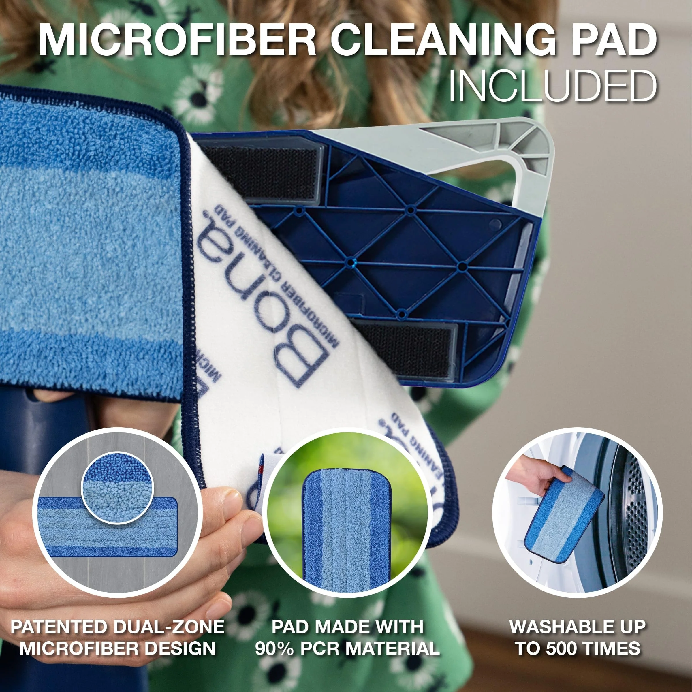 Bona Multi-Surface Floor Premium Spray Mop - Includes Multi-Surface Floor Cleaner Concentrate and Machine Washable Microfiber Cleaning Pad - For Stone, Tile, Laminate and Vinyl LVT/LVP Floors - Image 6