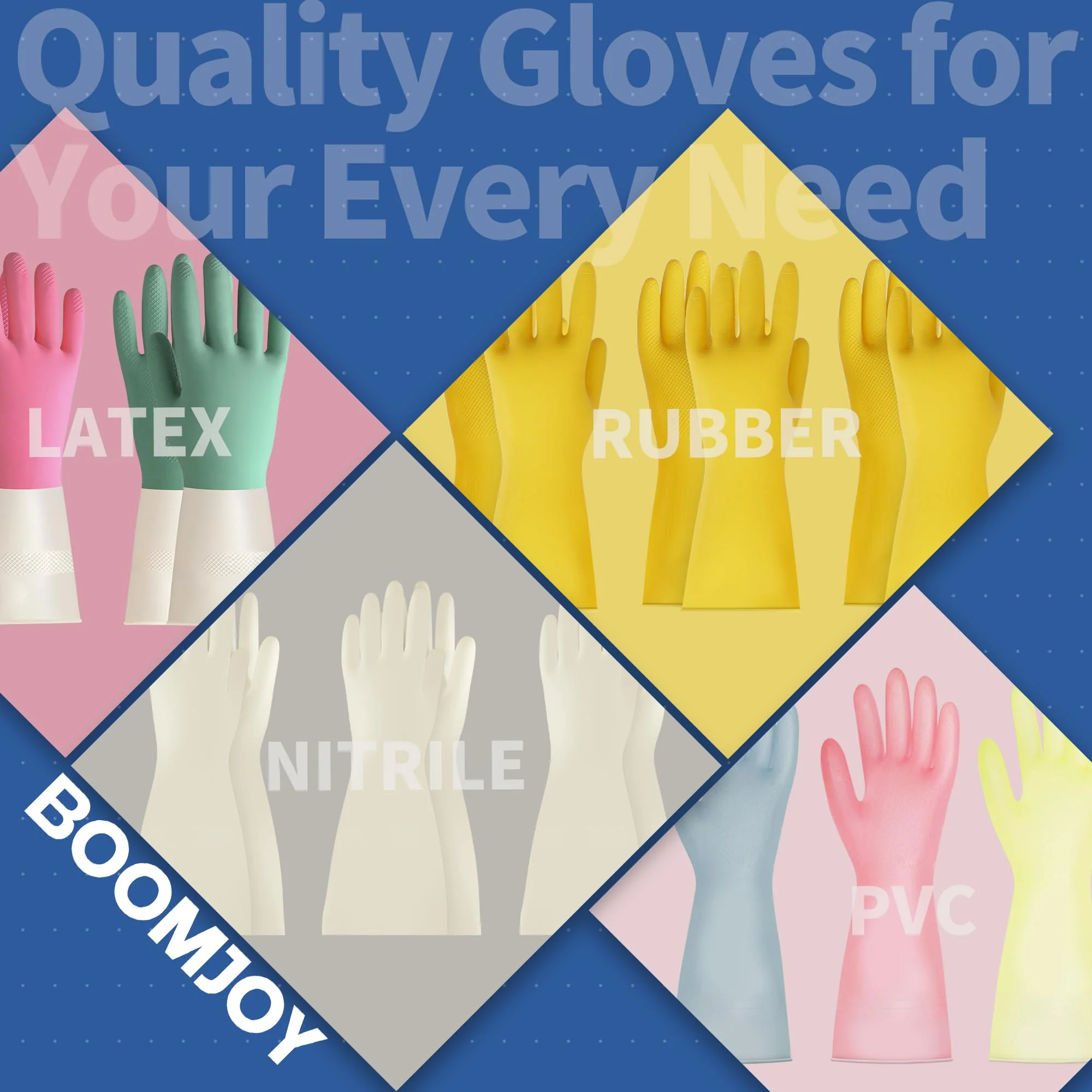 BOOMJOY Nitrile Cleaning Gloves, Long Cuff Dishwashing Gloves Heavy Duty, Reusable Medium Gloves for Kitchen, Bathroom, Gardening, Working, Pet Care - White, 3 Pairs, Size M - Image 7