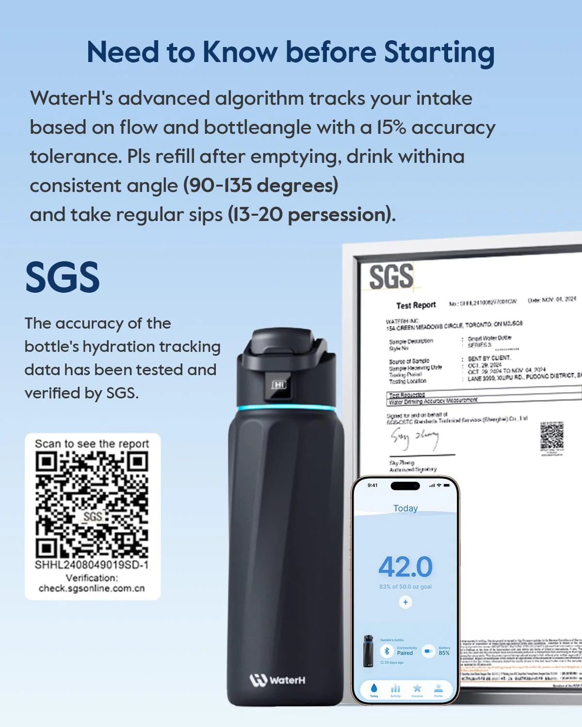 BOOST Smart Water Bottle with Reminder & Tracker, Double Wall Vacuum Insulated Bottles Stainless Steel, 32oz BPA-Free Wide Mouth for Gym, Office, School, Ideal Gift for Christmas, Halloween, New Year - Image 4