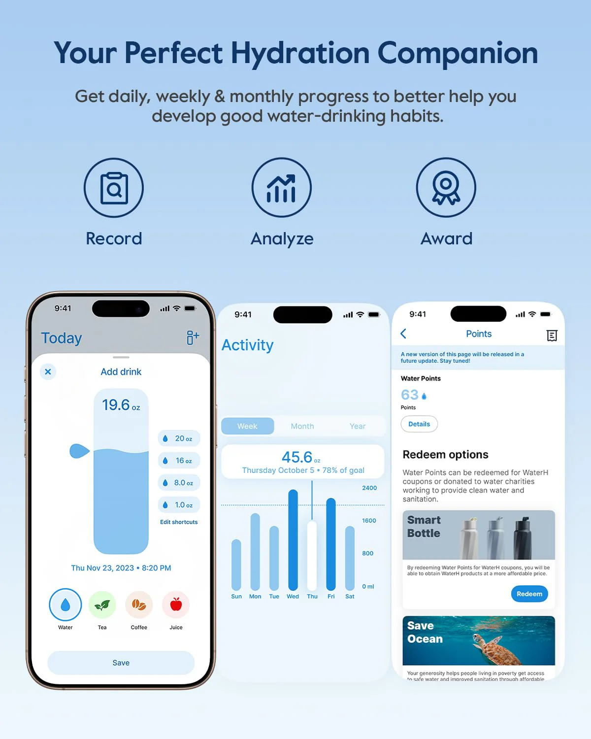 BOOST Smart Water Bottle with Reminder & Tracker, Double Wall Vacuum Insulated Bottles Stainless Steel, 32oz BPA-Free Wide Mouth for Gym, Office, School, Ideal Gift for Christmas, Halloween, New Year - Image 6