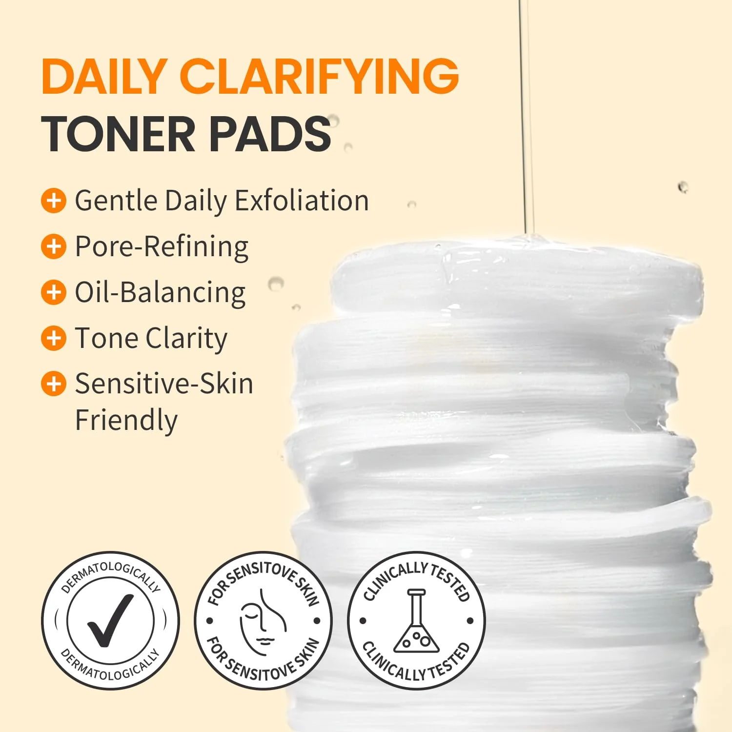 Boosting Toner Pads for Face Oily Skin Korean, #OOTD Vitamin C Niacinamide Heartleaf Hydrating Calming Redness, Vitamin C Toner Pad 70Pads 4.05oz 120ml - Image 7