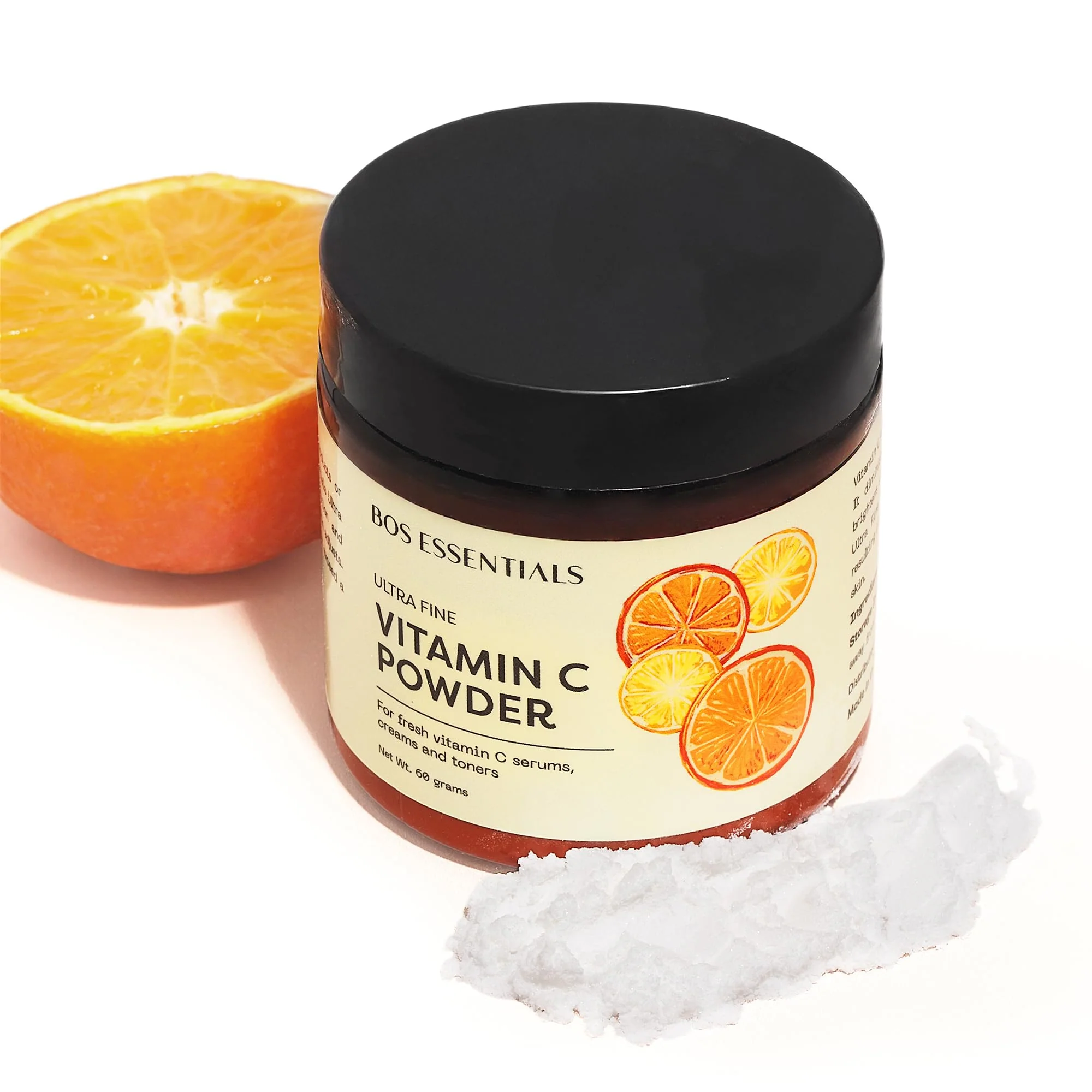 Bos Essentials Ultra Fine Vitamin C Powder, 100% Pure Ascorbic Acid, Non-GMO, Cosmetic-Grade, Dissolves Instantly for DIY Serums, creams, and toners - Image 3