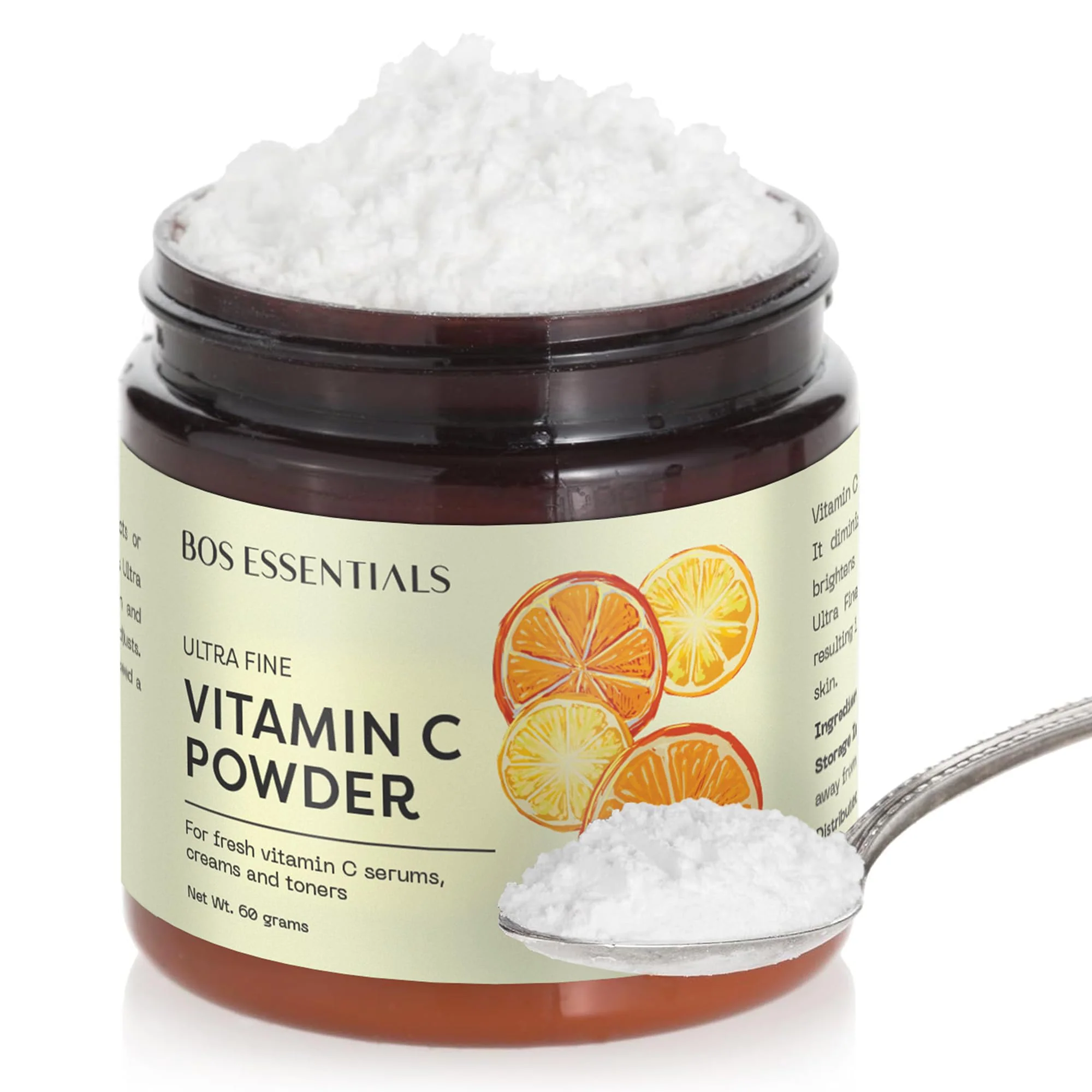 Bos Essentials Ultra Fine Vitamin C Powder, 100% Pure Ascorbic Acid, Non-GMO, Cosmetic-Grade, Dissolves Instantly for DIY Serums, creams, and toners - Image 9