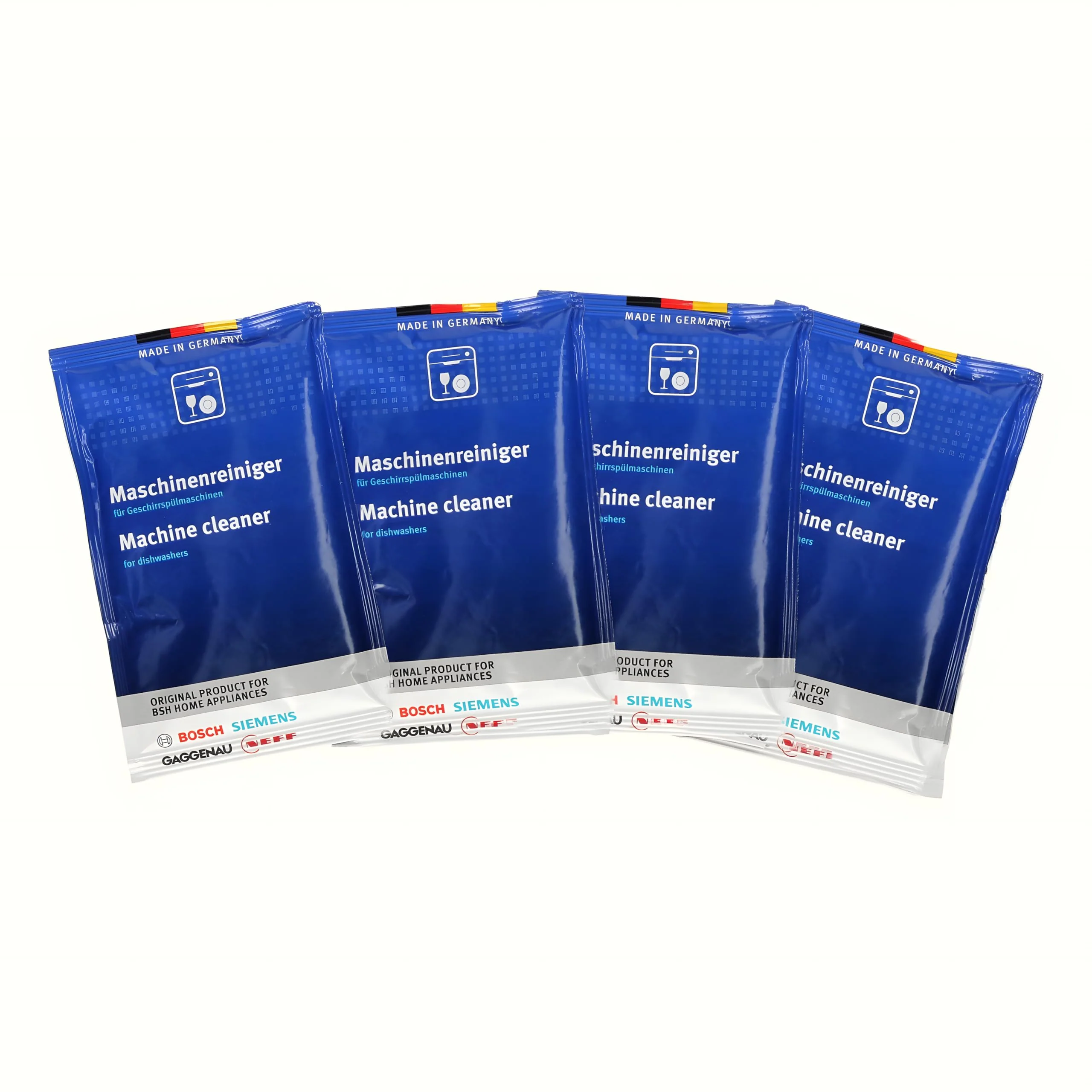 Bosch 312477 Dishwasher Cleaner – 1 Pack of 4 Bags (Total: 6.4 oz / 180g, Each 1.6 oz / 45g) – Removes Limescale & Grease | Improves Performance & Extends Appliance Life - Image 3