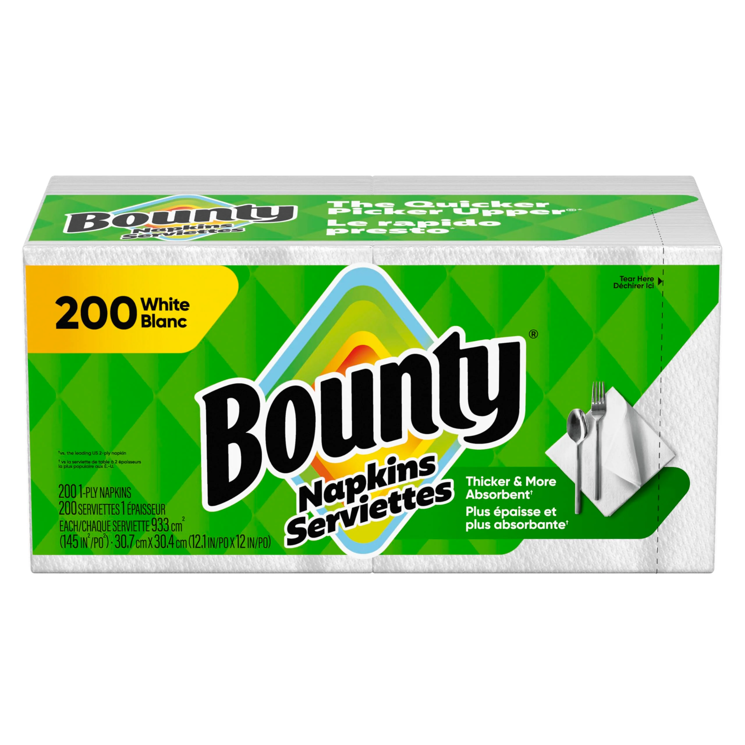 Bounty Paper Napkins, White, 200 Count, Packaging may vary - Image 8
