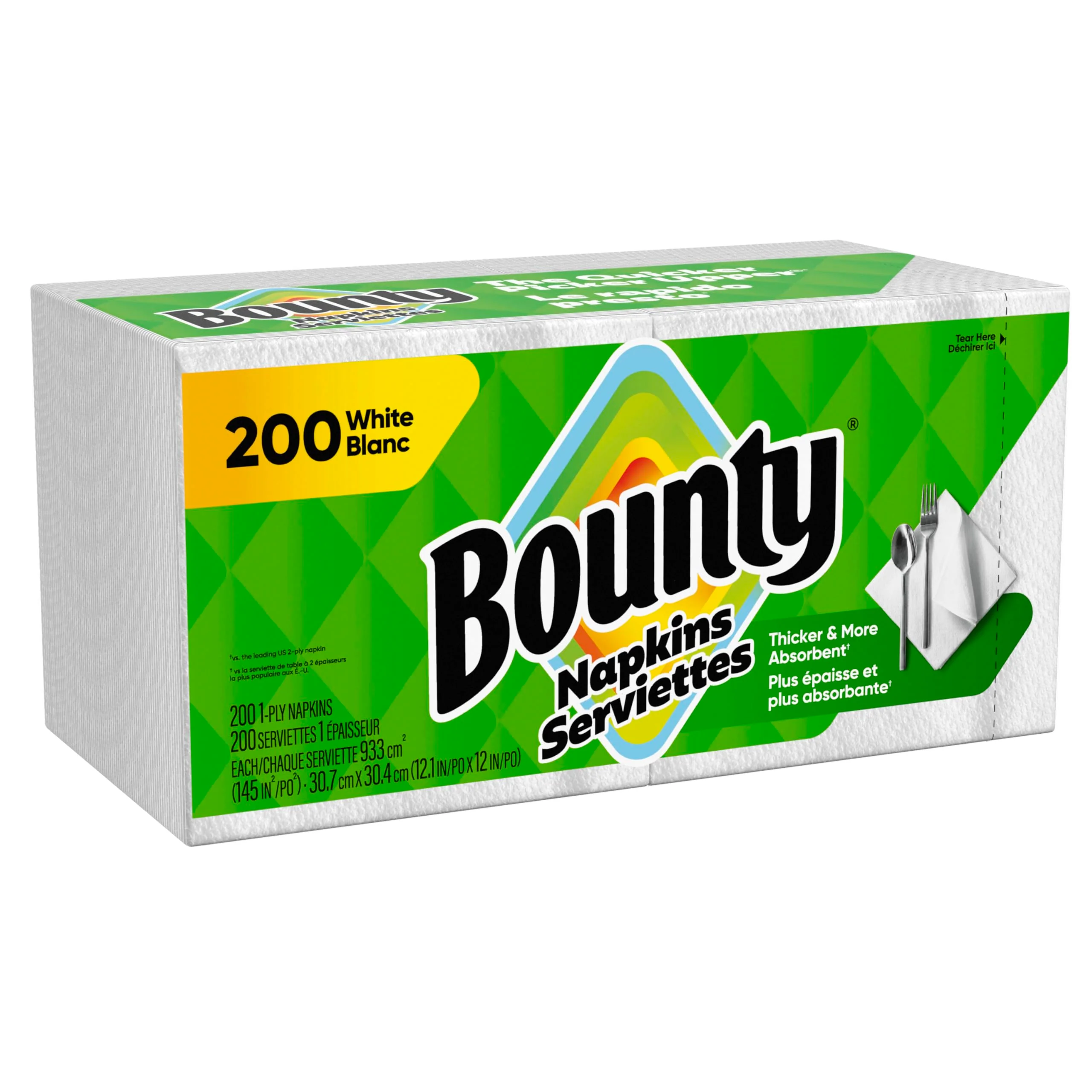 Bounty Paper Napkins, White, 200 Count, Packaging may vary - Image 9