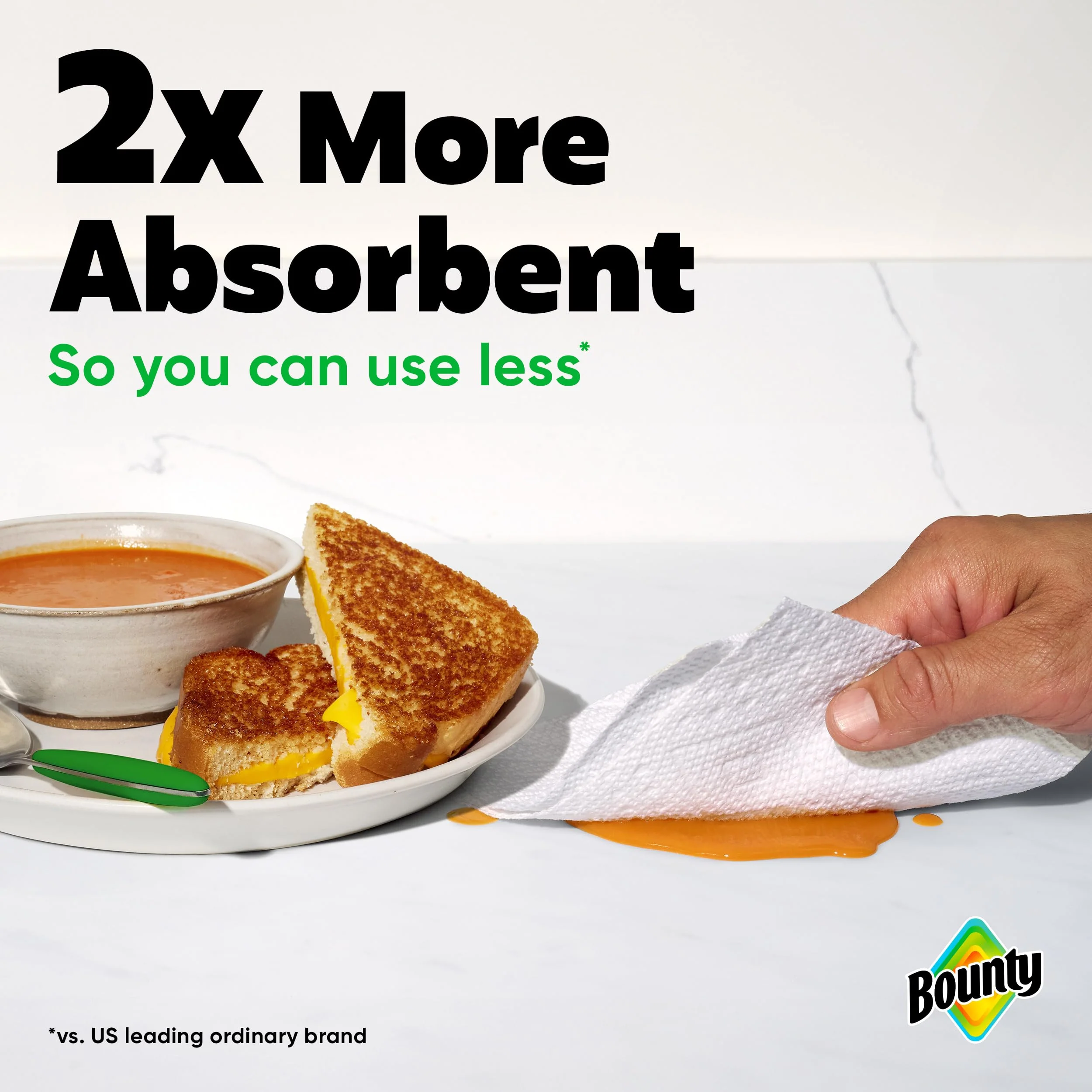 Bounty Select-A-Size Paper Towels, White, 8 Triple Rolls = 24 Regular Roll - Image 6