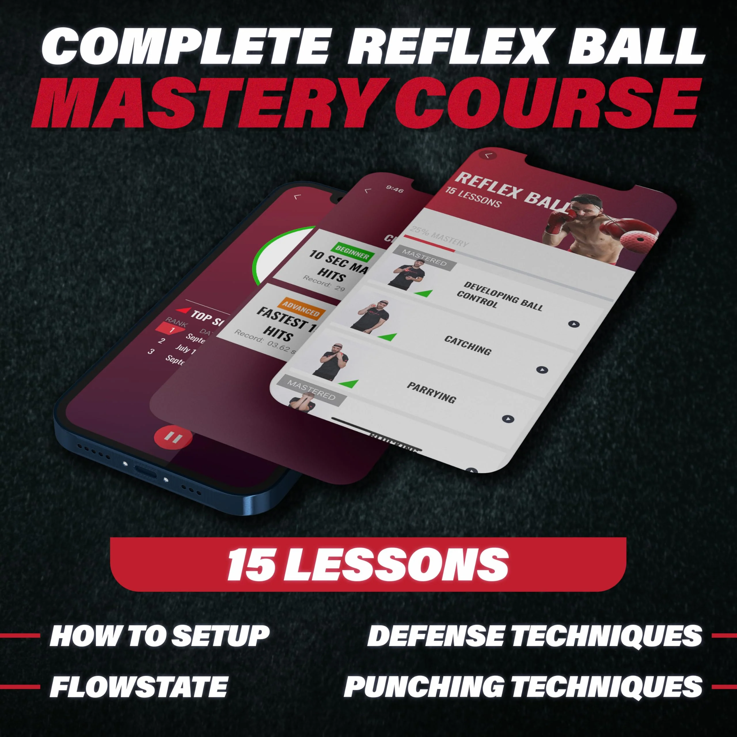 Boxing Reflex Ball with Punch Counter App - Improve Hand-Eye Coordination & Reaction Speed, Essential Boxing Equipment for Training Gift for Kids and Adults (Advanced) - Image 5
