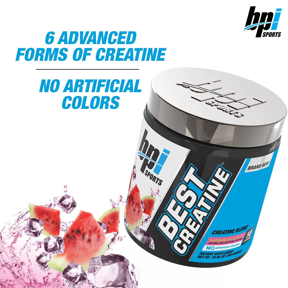 BPI Sports Best Creatine - Includes 6 Advanced Forms of Creatine - Supports Muscle Building and Post-Workout Recovery - Watermelon Cooler, 50 Servings (Pack of 2) - Image 3