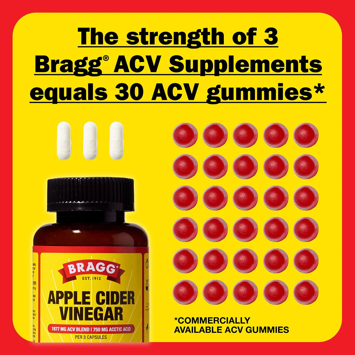 Bragg Organic Apple Cider Vinegar Capsules with Vitamin D and Zinc - 90 Count - Supports Immune System - Image 4
