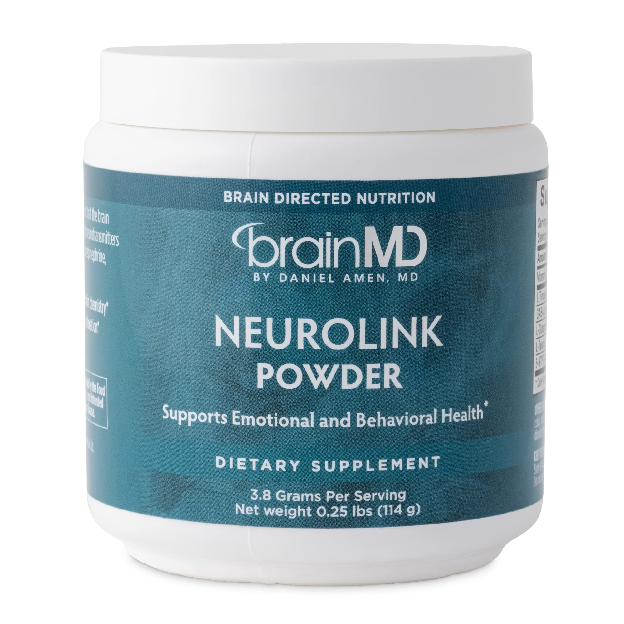 BRAINMD Dr Amen NeuroLink Powder - 114g - Supports Memory, Focus & Concentration - Gluten Free - 30 Servings - Image 2