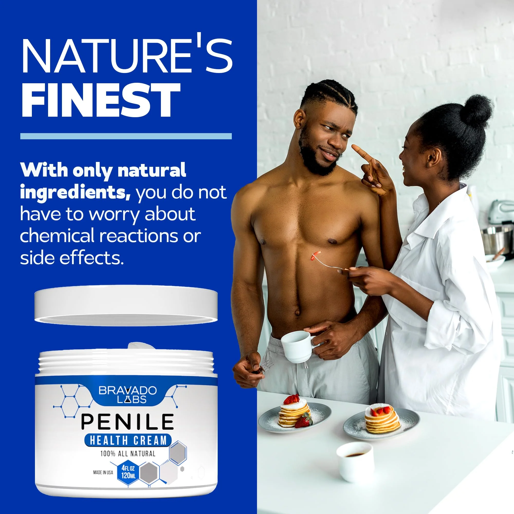 Bravado Labs Premium Penile Health Creme for Men – Daily Moisturizer for Dry Skin - Supports Foreskin Restoration - Sensitivity & Tight Intimate Area Relief - 4oz - Image 2