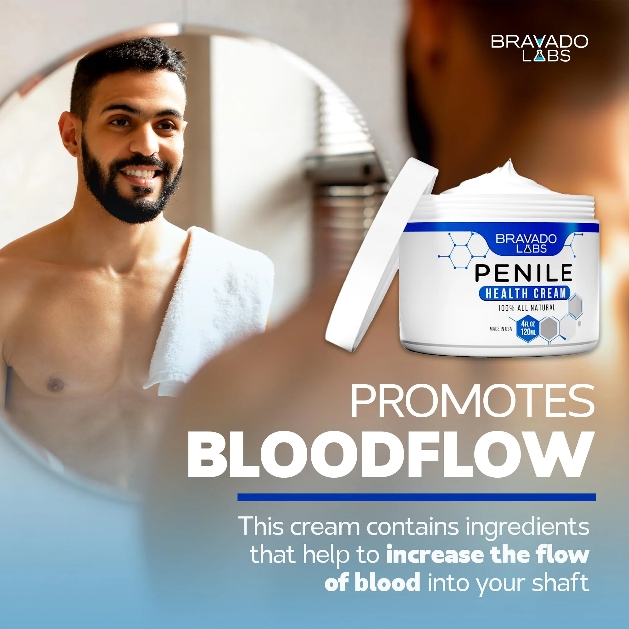 Bravado Labs Premium Penile Health Creme for Men – Daily Moisturizer for Dry Skin - Supports Foreskin Restoration - Sensitivity & Tight Intimate Area Relief - 4oz - Image 3