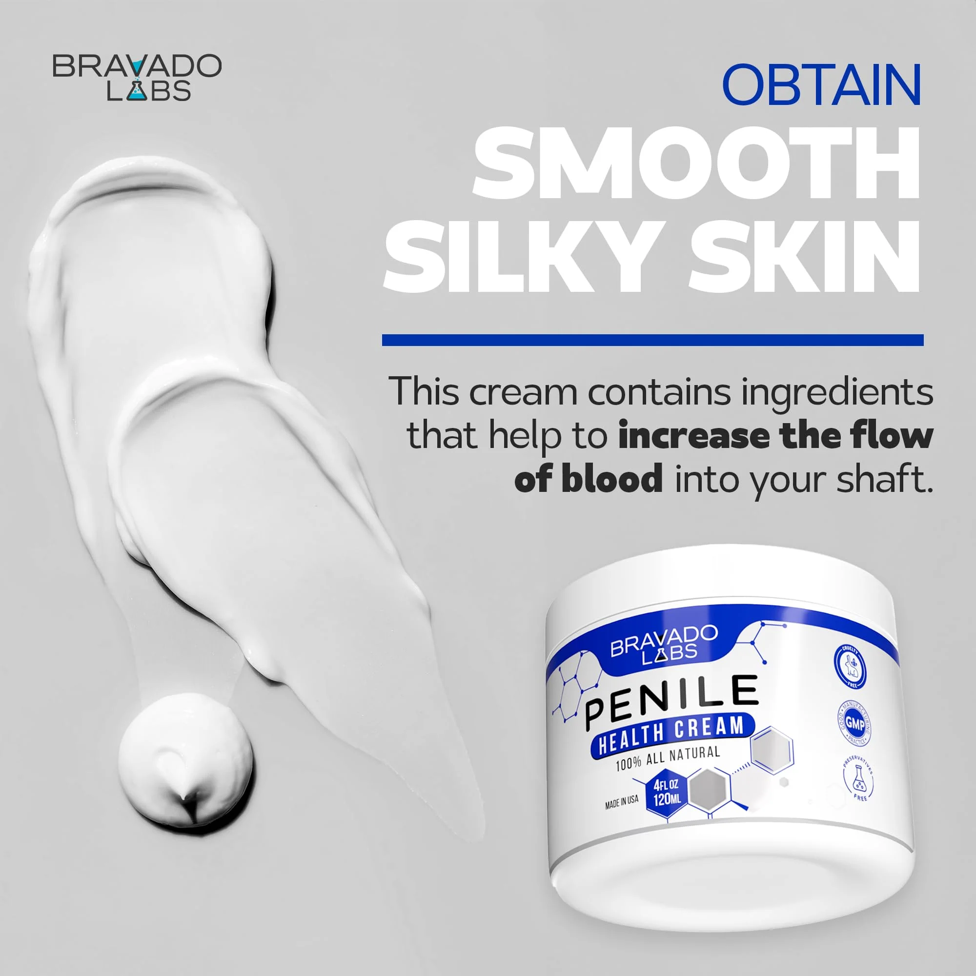 Bravado Labs Premium Penile Health Creme for Men – Daily Moisturizer for Dry Skin - Supports Foreskin Restoration - Sensitivity & Tight Intimate Area Relief - 4oz - Image 5