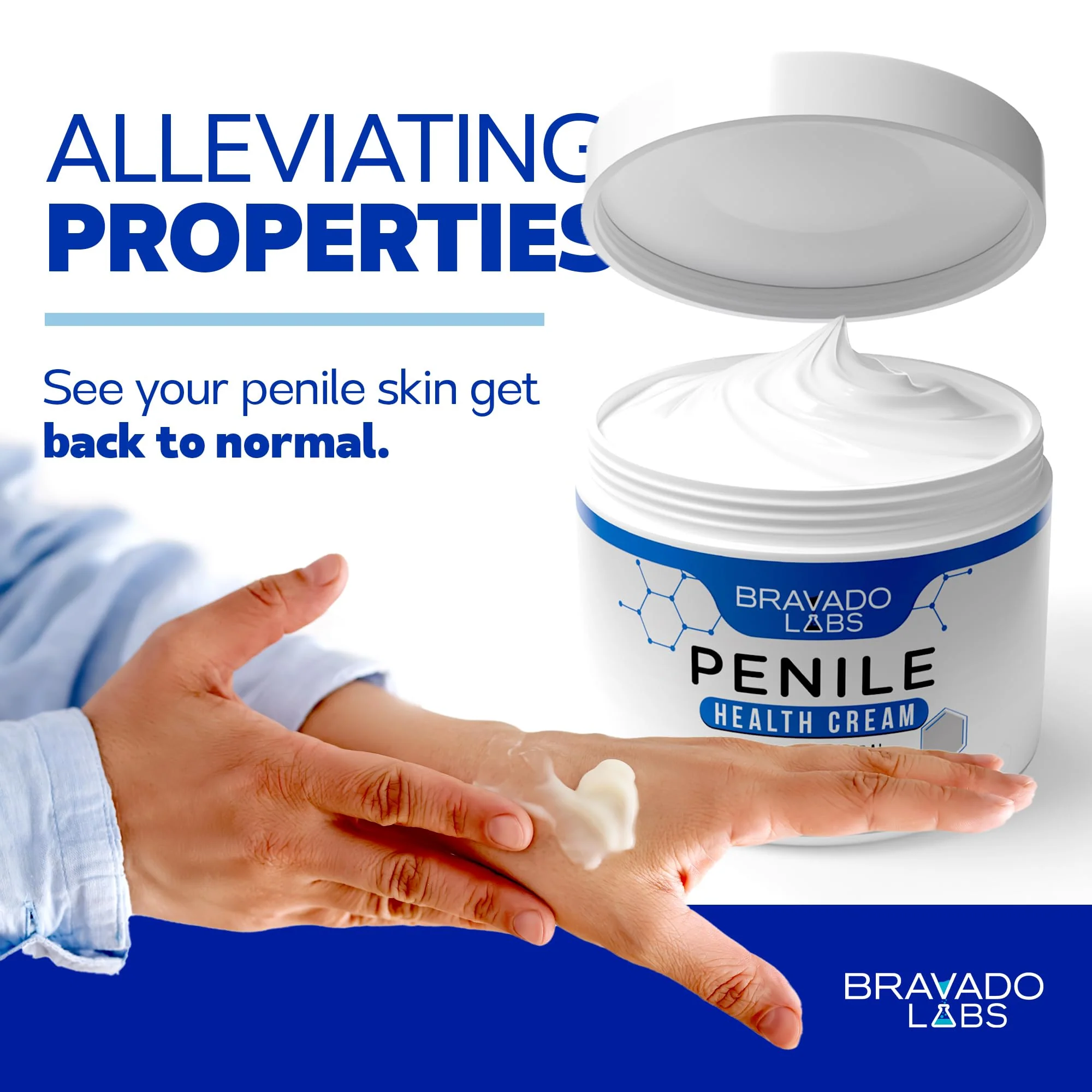 Bravado Labs Premium Penile Health Creme for Men – Daily Moisturizer for Dry Skin - Supports Foreskin Restoration - Sensitivity & Tight Intimate Area Relief - 4oz - Image 6