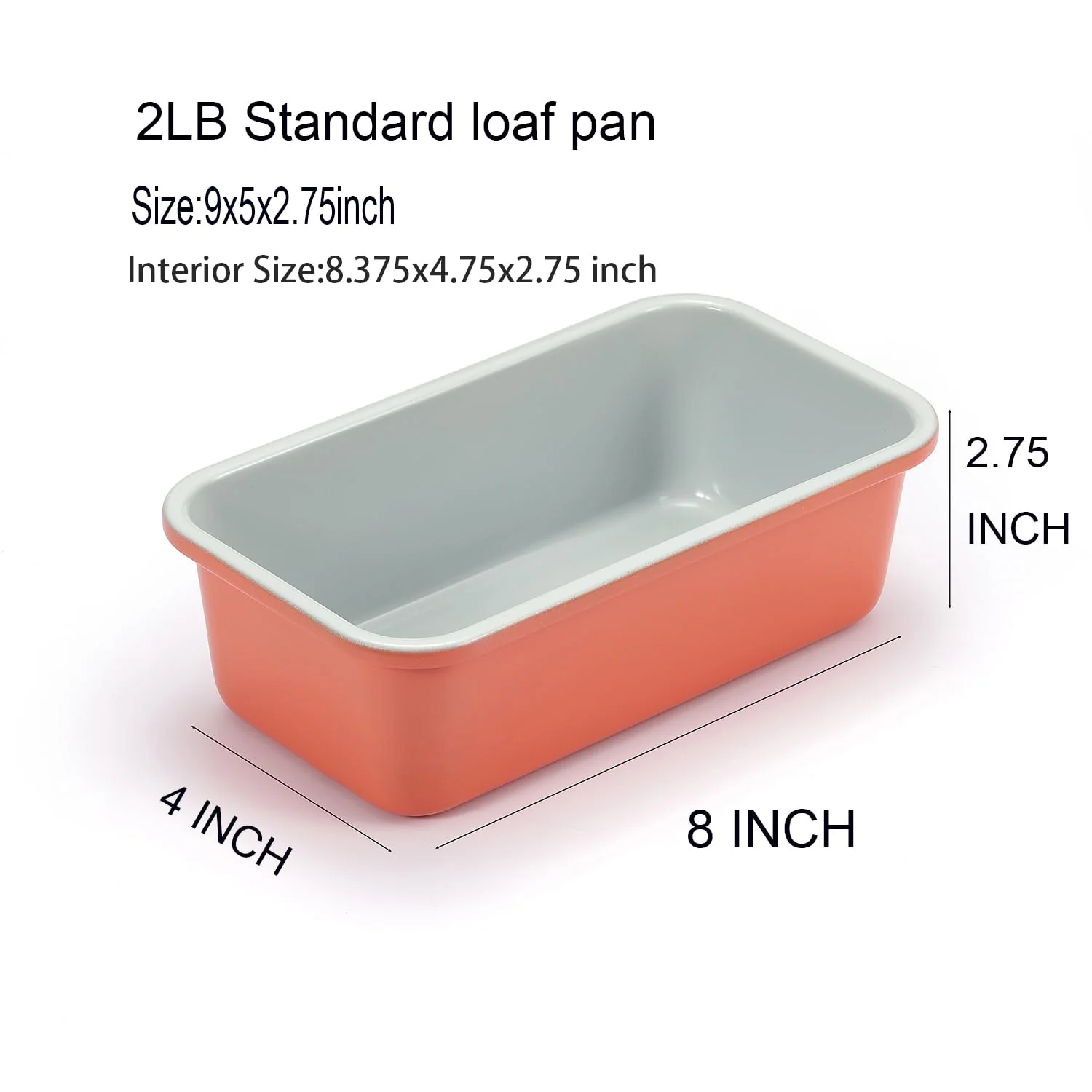 Bread Loaf Pans for Home Baking Carbon Steel 1lb meatloaf Tin, Perracotta 9x5 inch Non Stick banana bread cake baking Mold - Image 5