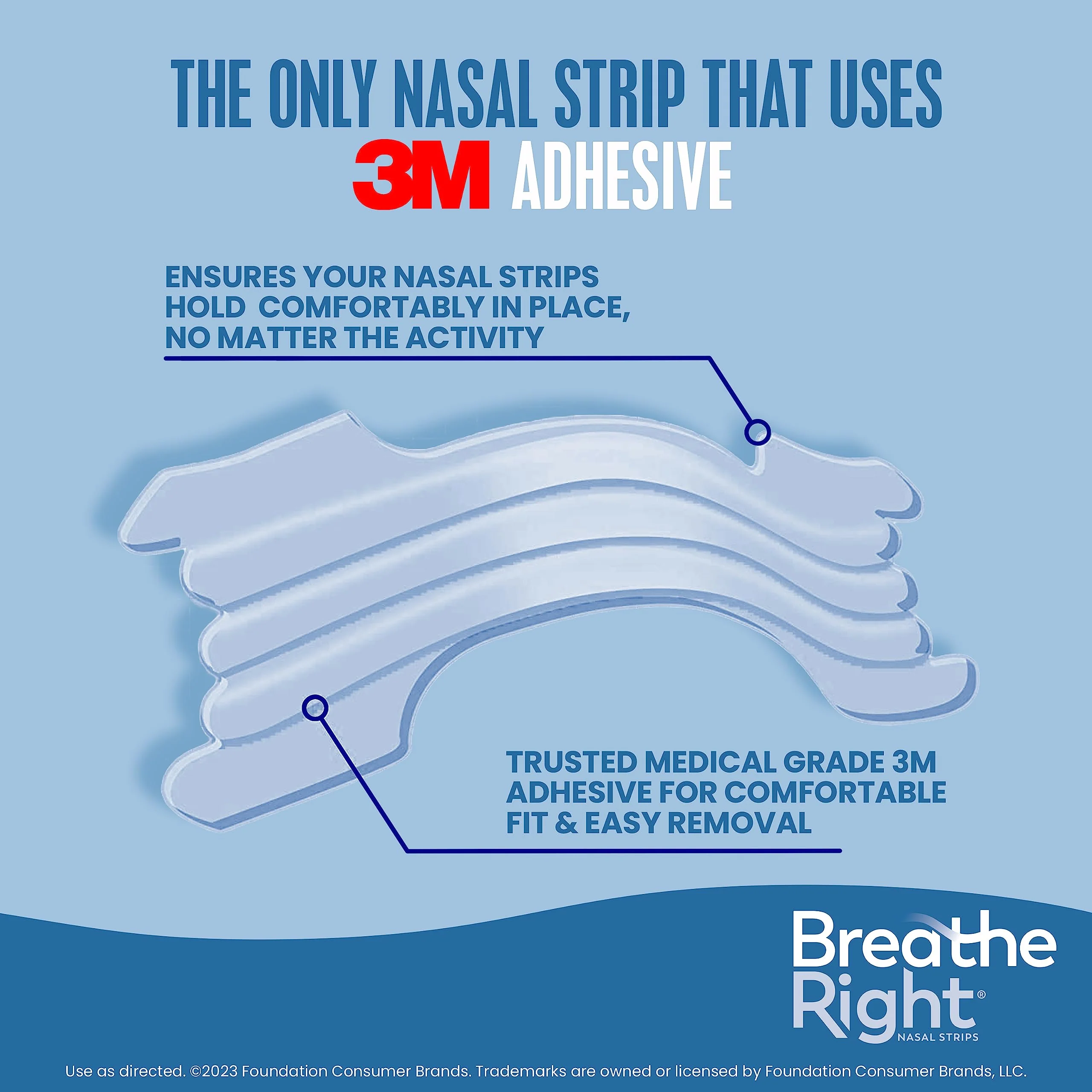 Breathe Right Nasal Strips, Extra Strength Clear Nose Strips, Drug-Free Nasal Congestion Relief for Better Breathing, Help Relieve Snoring, Caused by Colds & Allergies, Deviated Septum, 44ct - Image 5