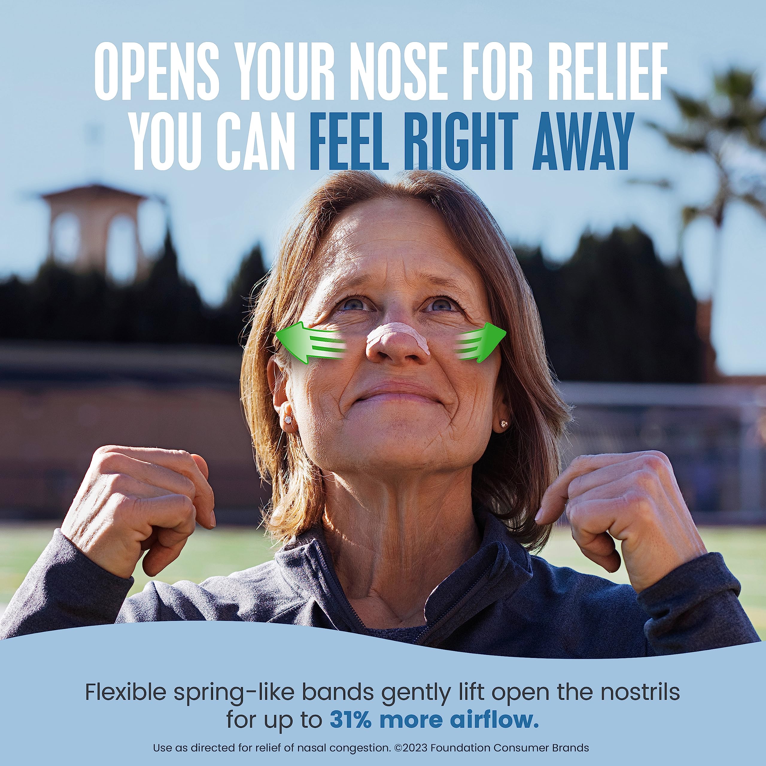 Breathe Right Nasal Strips, Extra Strength Tan Nose Strips, Drug-Free Nasal Congestion Relief for Better Breathing, Help Relieve Snoring, Caused by Colds & Allergies, Deviated Septum, 30ct - Image 3