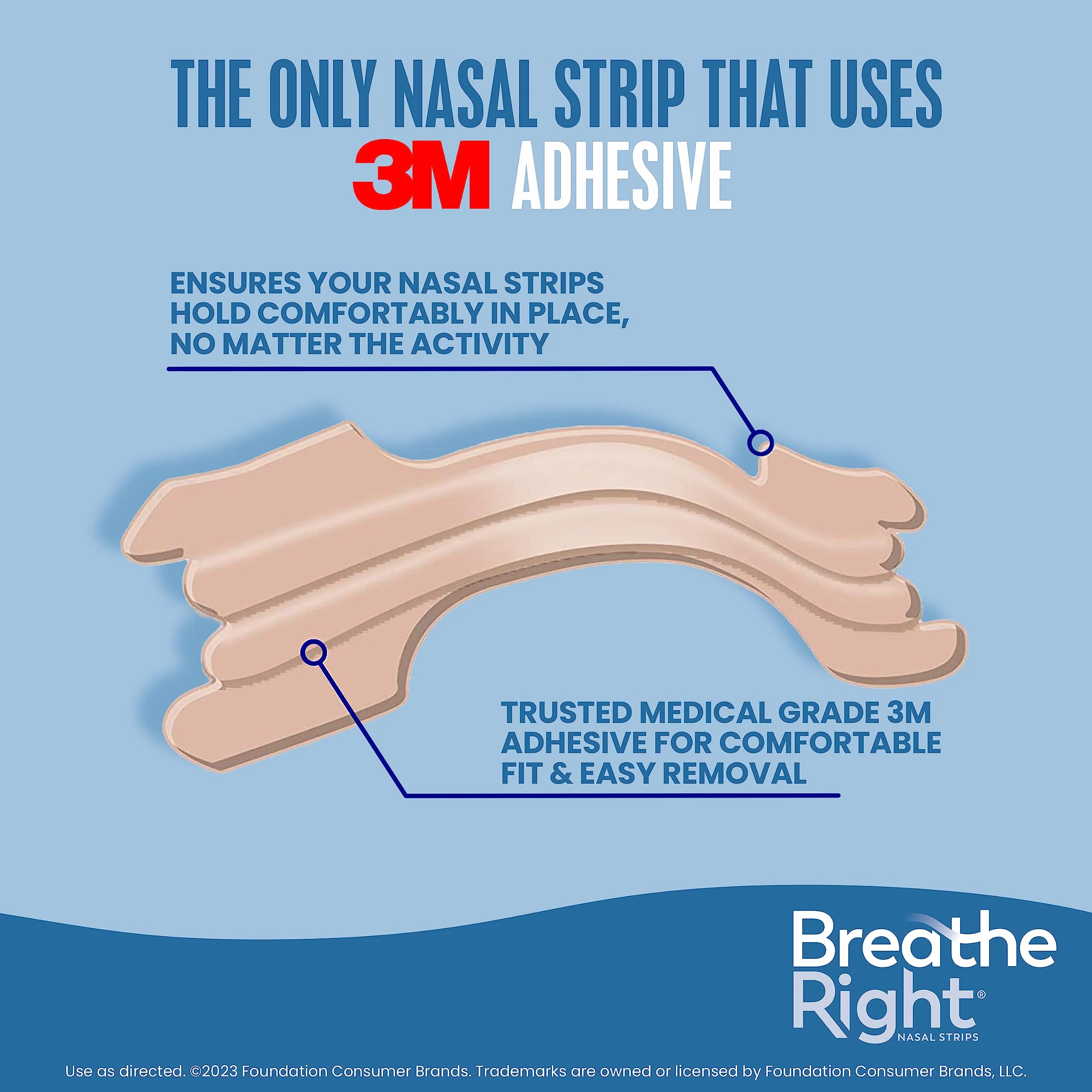 Breathe Right Nasal Strips, Extra Strength Tan Nose Strips, Drug-Free Nasal Congestion Relief for Better Breathing, Help Relieve Snoring, Caused by Colds & Allergies, Deviated Septum, 30ct - Image 5