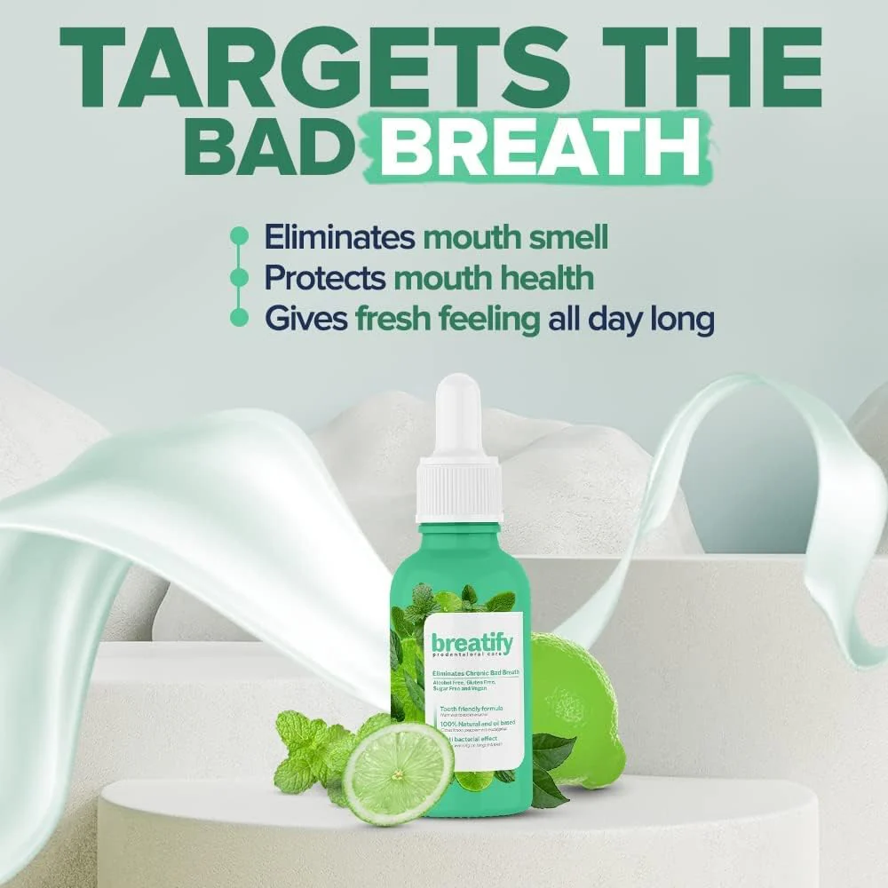 Breatify Bad Breath Eliminating Serum – Bad Mouth Smell Removing Drops – Easy to Carry and Handy Fresh Breath Oil-serum, 20 mL, 0.68 Oz (Pack of 3) - Image 5