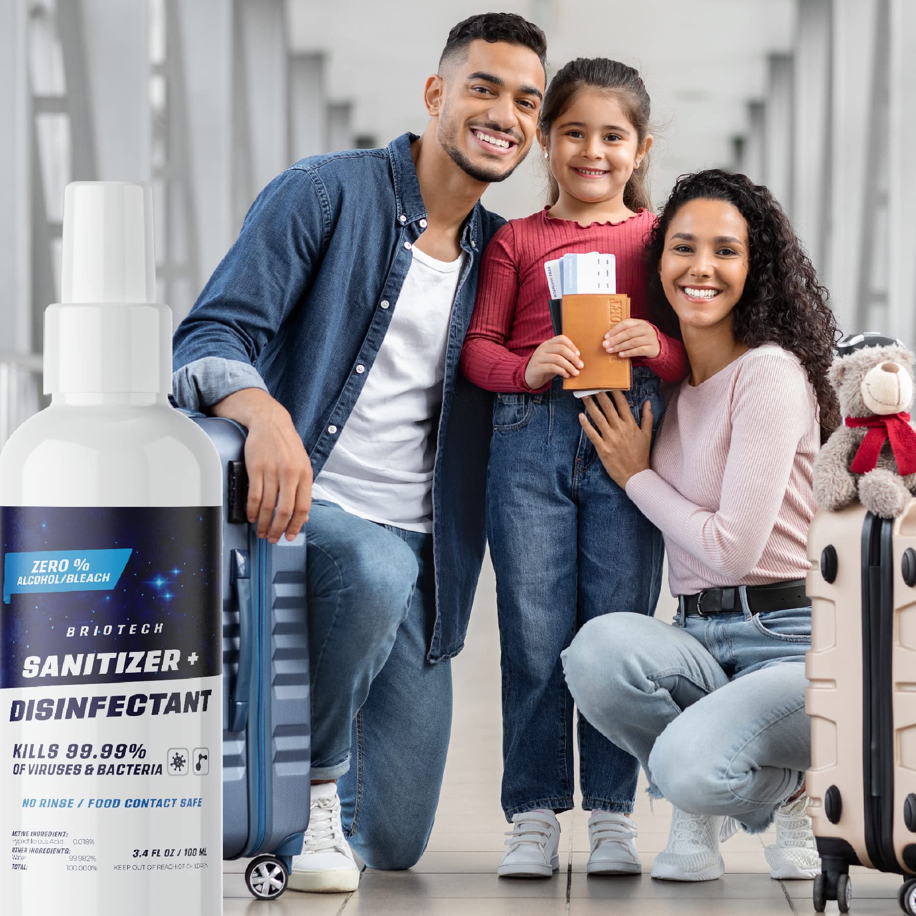 BRIOTECH Sanitizer Disinfectant Hypochlorous, Kill 99.99% of Viruses & Bacteria, Control Mold, Eliminate Odor, Gentle for Nursery & Play Rooms, Food Contact Surface Sanitizer, 1 Gallon Refill - Image 4