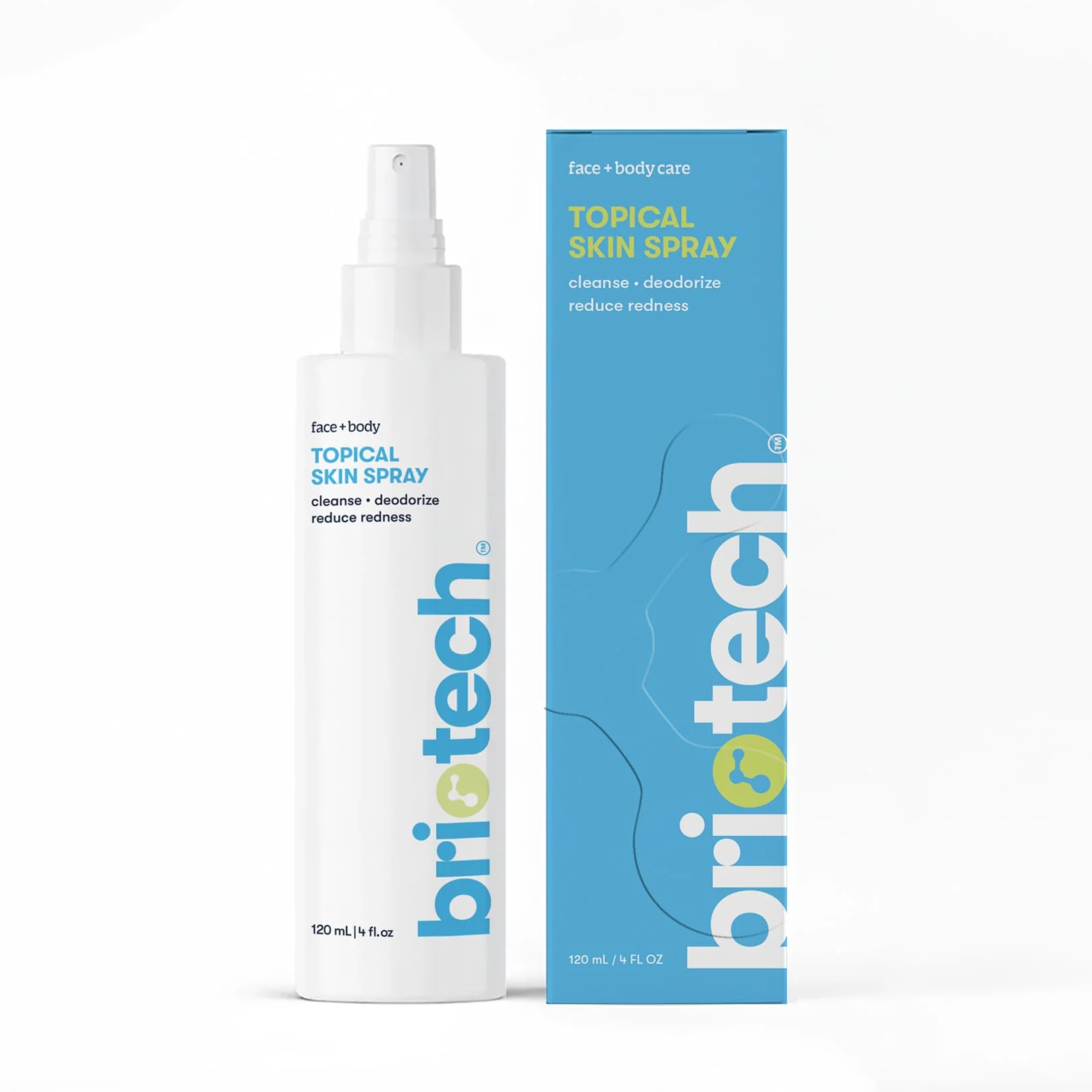BRIOTECH Topical Skin Spray, Hypochlorous Acid Spray for Sensitive Skin, HOCl Facial Mist, Full Body Support Against Irritation, Calm Redness, Soothe Foot & Scalp, 4 oz - Image 2