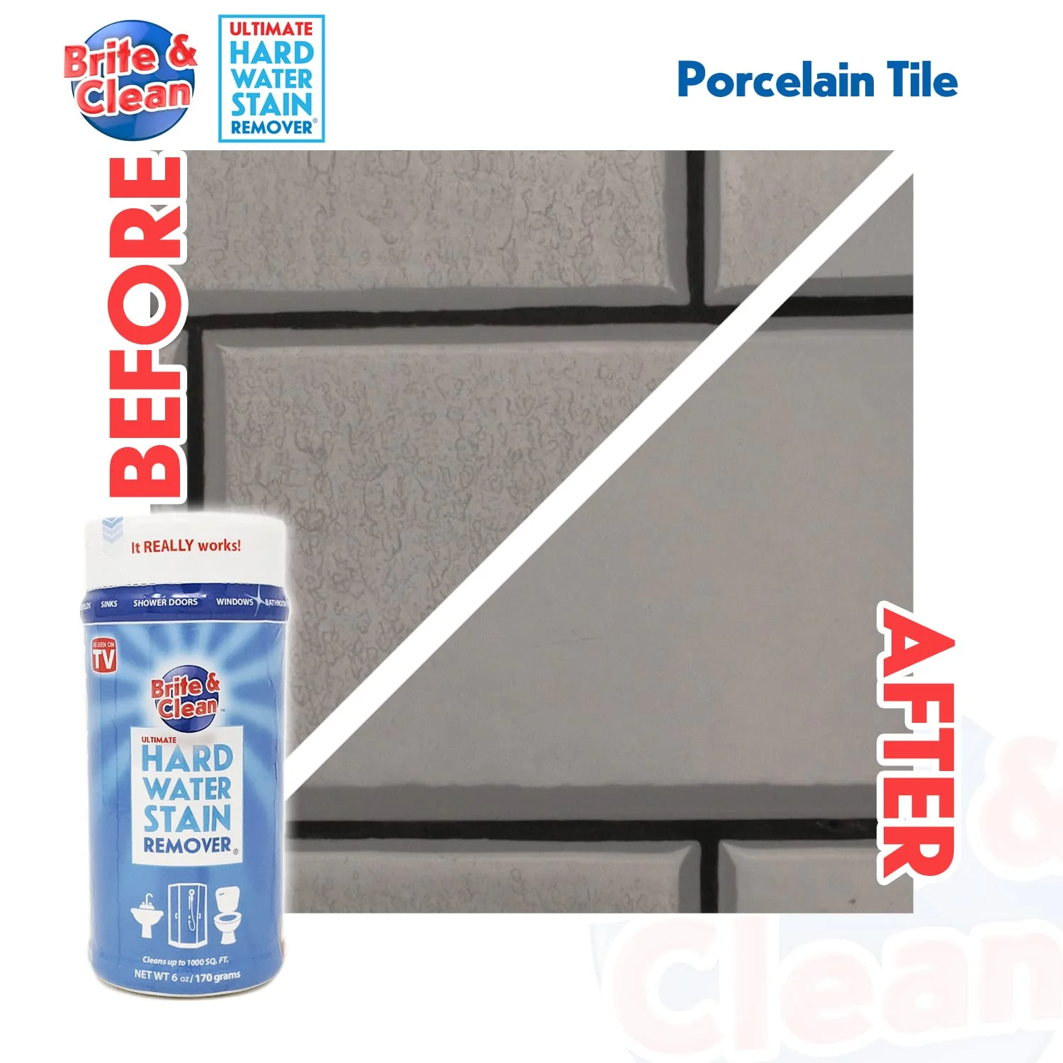 Brite & Clean® (Bright & Clean) Ultimate Hard Water Stain Remover® for Glass, Shower Doors & Windows – Removes Mineral Deposits from Granite, Porcelain, Tile, Stainless Steel & Chrome - Image 4