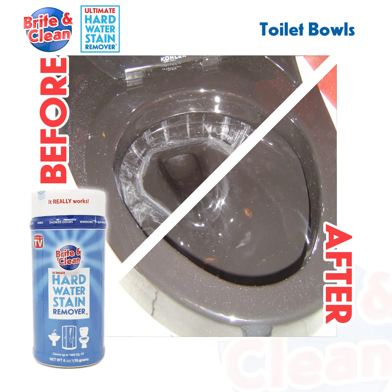 Brite & Clean® (Bright & Clean) Ultimate Hard Water Stain Remover® for Glass, Shower Doors & Windows – Removes Mineral Deposits from Granite, Porcelain, Tile, Stainless Steel & Chrome - Image 5